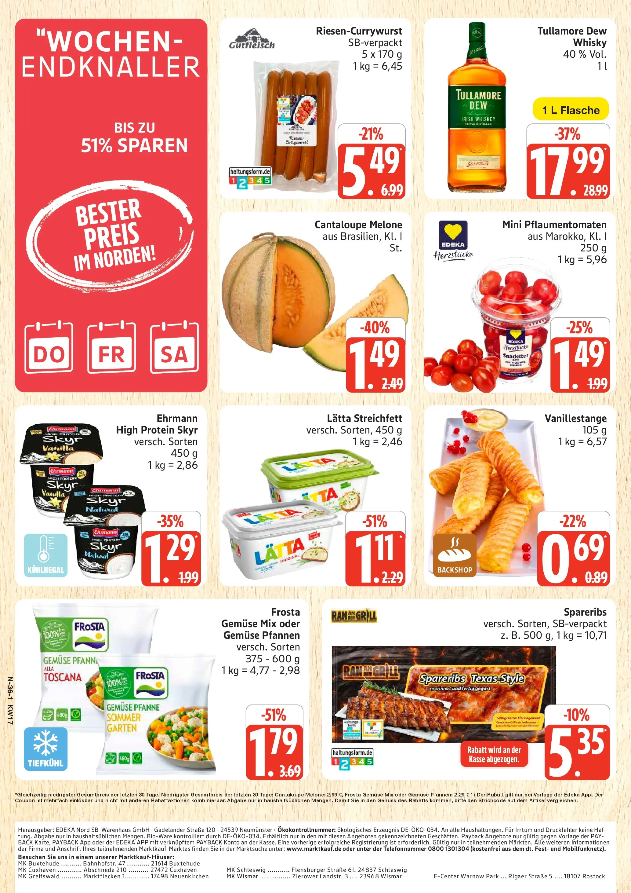 Marktkauf Prospekt Cuxhaven	 (ab 20.04.2026) » Angebote online | Seite: 36 | Produkte: Skyr, Flensburger, Gemüse, Whiskey