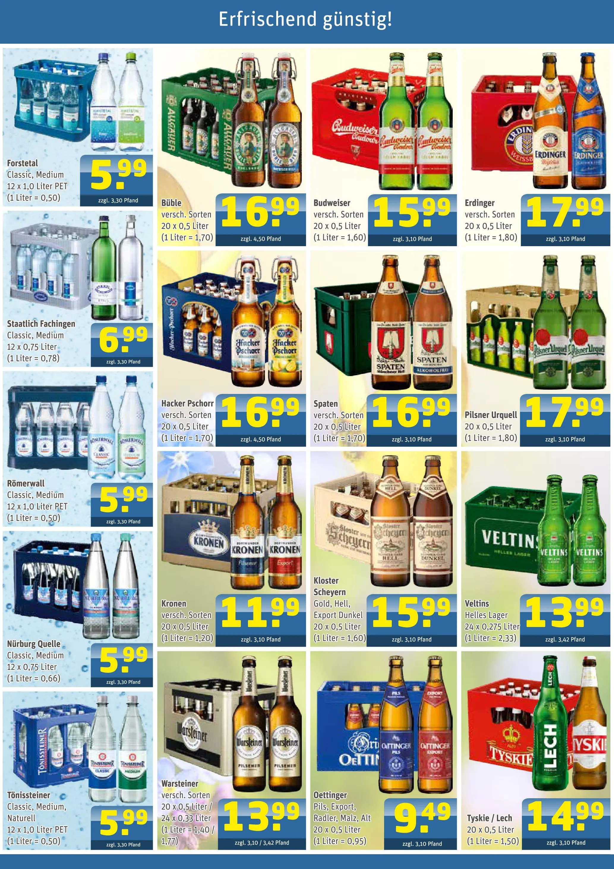 Angebote - Getränke Arena: Getränkeangebote (ab 19.04.2026) zum Blättern | Seite: 2 | Produkte: Erdinger, Oettinger, Pilsner urquell, Veltins