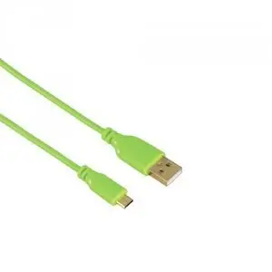 Кабел Hama 135702 FLEXI-SLIM GREEN USB-MICROUSB 0.7