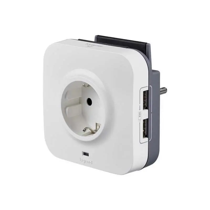 Адаптер Legrand 694671 АДАПТЕР ШУКО + 2ХUSB + ЗАЩИТА