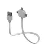 ЗОРА Кабел Allocacoc USB-LIGHTNING/MINI/MICRO USB 9002