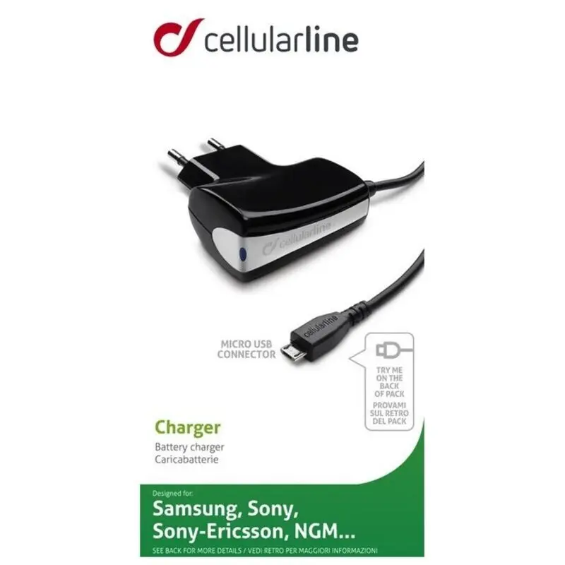 Зарядно устройство Cellularline 220V MICROUSB ЗА NOKIA/LG/MOTOROLA
