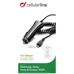 Зарядно устройство Cellularline 12V MICROUSB ЗА SAMSUNG