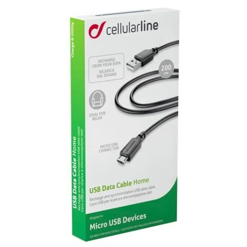 Кабел Cellularline USB-MICROUSB 2M