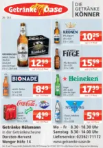 Getr&auml;nke Oase Getr&auml;nke Oase: Getr&auml;nkeangebote - bis 25.04.2026