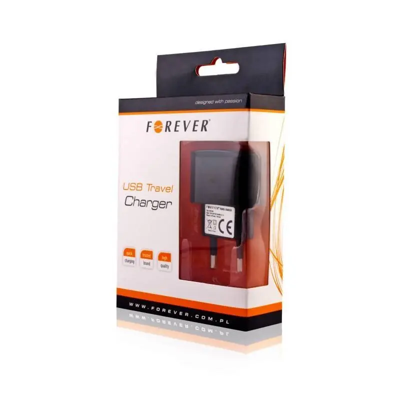 Зарядно устройство Forever 220V - 5V/1A + КАБЕЛ USB-microUSB