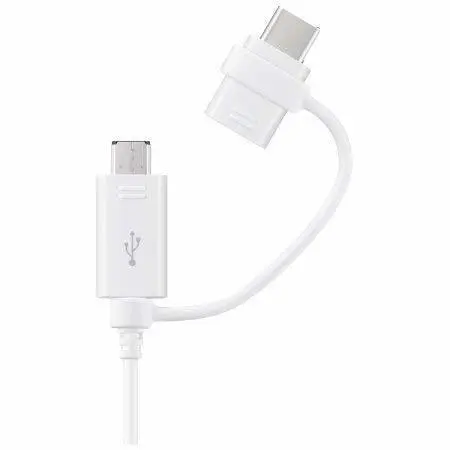 Кабел Samsung USB-A to MicroUSB + USB-C EP-DG930DWEGWW WHITE