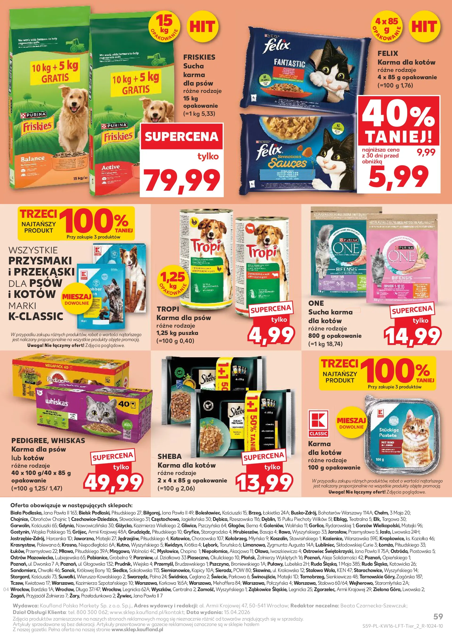 Kaufland - Kaufland Gazetka Tygodnia ważna do 22.04 od 15.04.2026 - od jutra PDF | Strona: 59