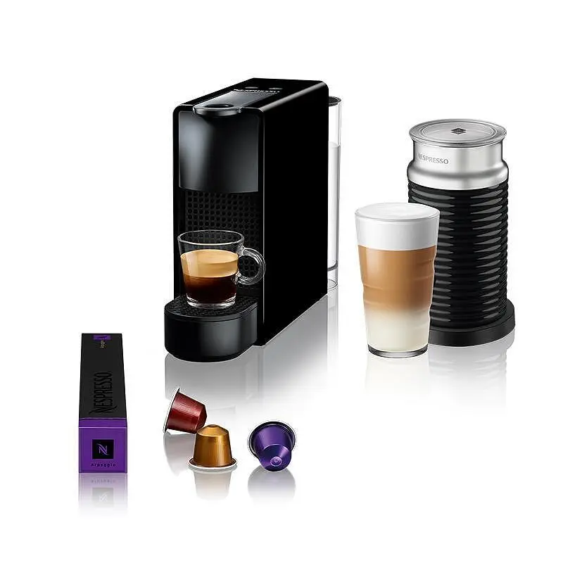 Кафемашина с капсули NESPRESSO Essenza Mini Черна & Aeroccino