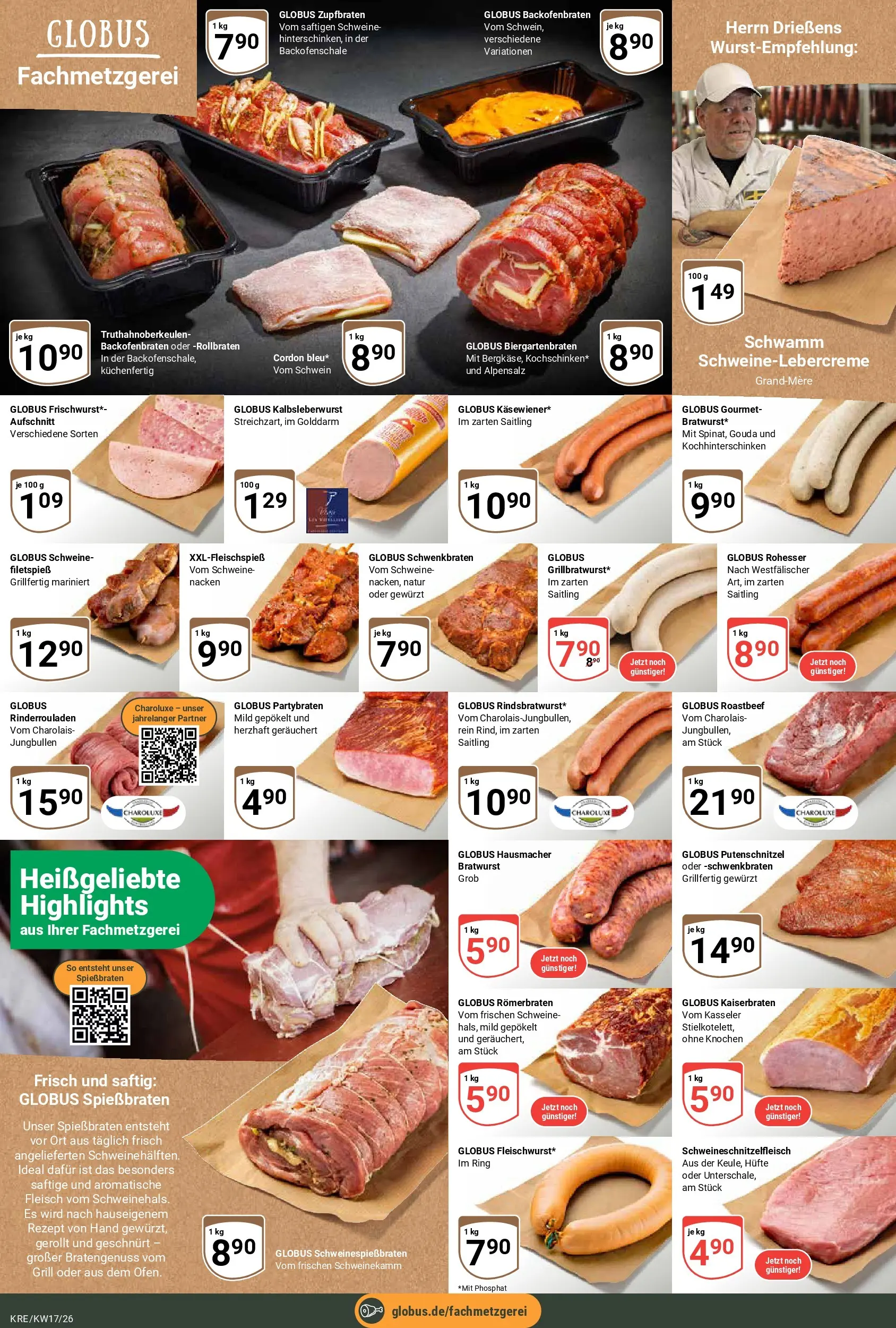 Globus Prospekt Krefeld	 (ab 20.04.2026) » Angebote online | Seite: 7 | Produkte: Grill, Bratwurst, Putenschnitzel, Fleisch