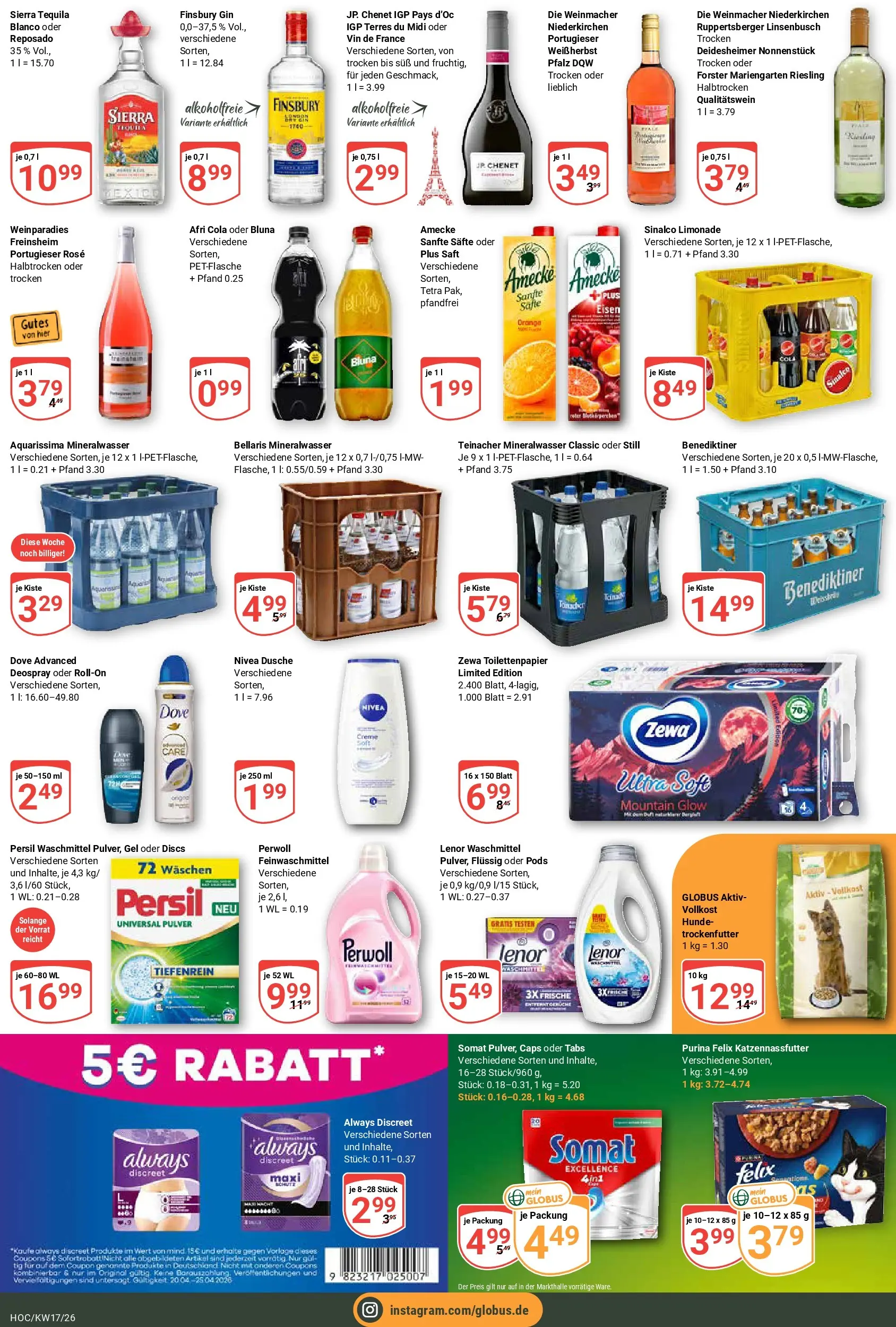 Globus Prospekt Hockenheim	 (ab 20.04.2026) » Angebote online | Seite: 3 | Produkte: Lenor, Dusche, Saft, Toilettenpapier