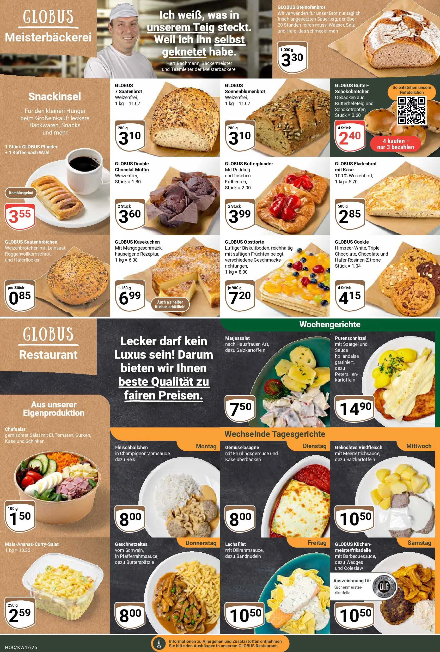 Globus Prospekt Hockenheim	 (ab 20.04.2026) » Angebote online | Seite: 8 | Produkte: Käse, Kartoffeln, Brot, Kuchen