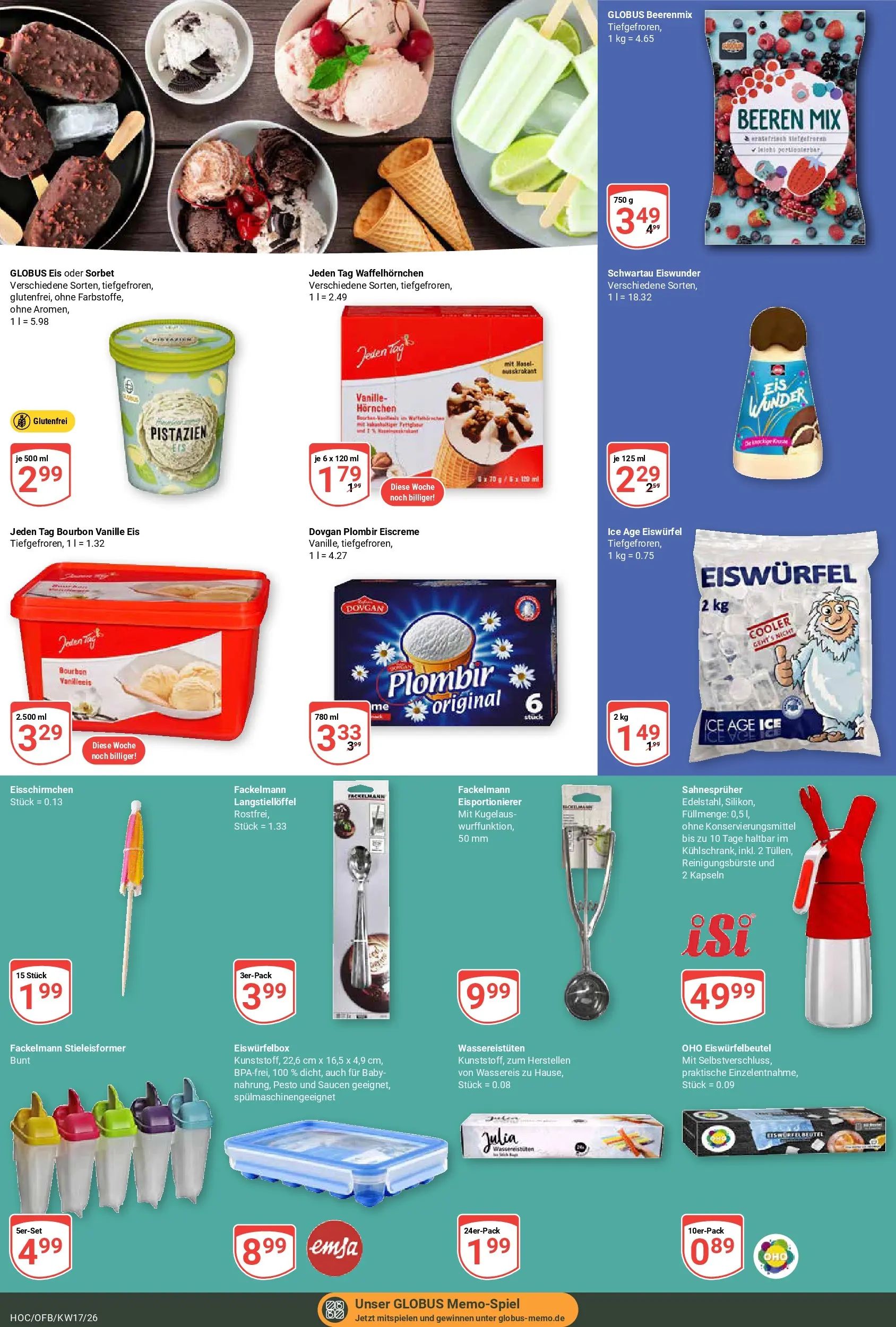 Globus Prospekt Hockenheim	 (ab 20.04.2026) » Angebote online | Seite: 14 | Produkte: Eiscreme, Pistazien, Bourbon, Eis