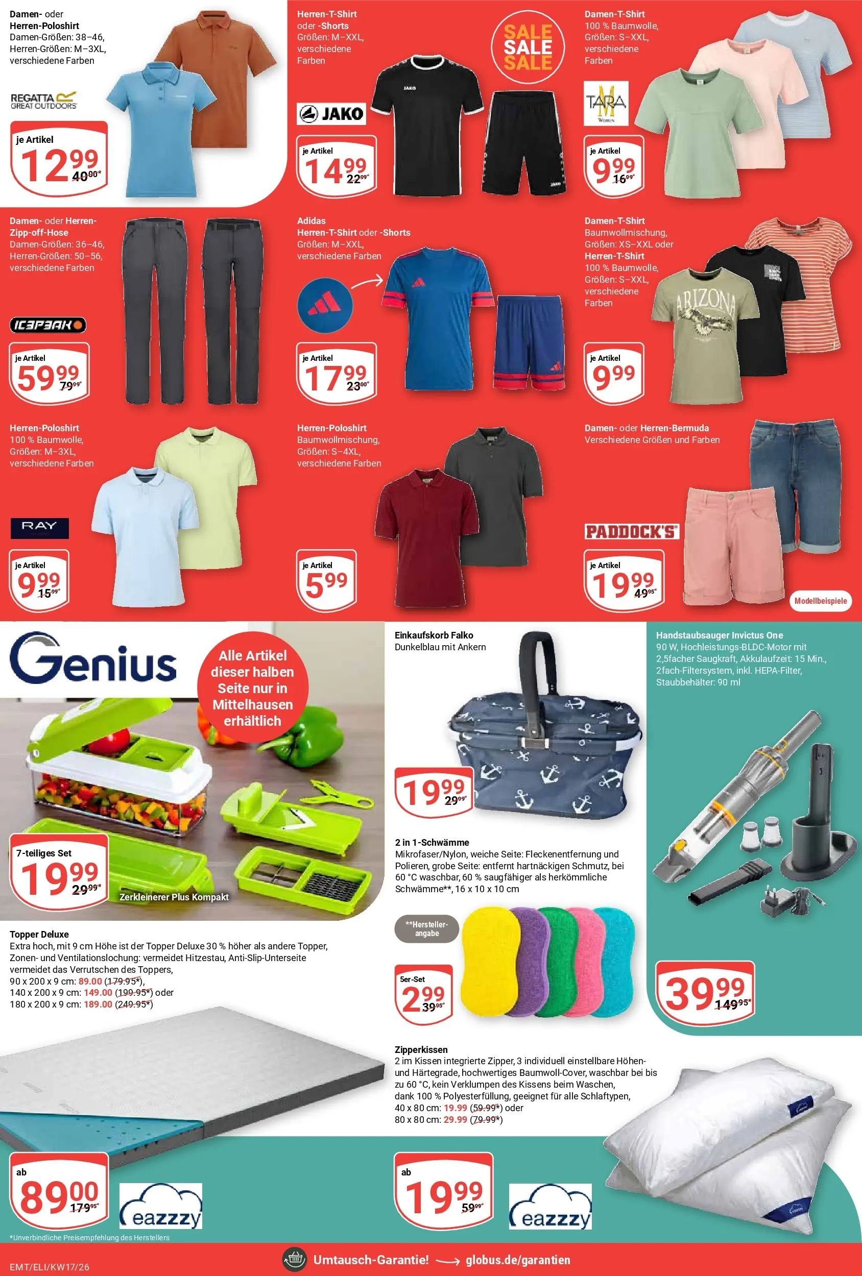 Globus Prospekt Mittelhausen	 (ab 20.04.2026) » Angebote online | Seite: 25 | Produkte: Kissen, Topper