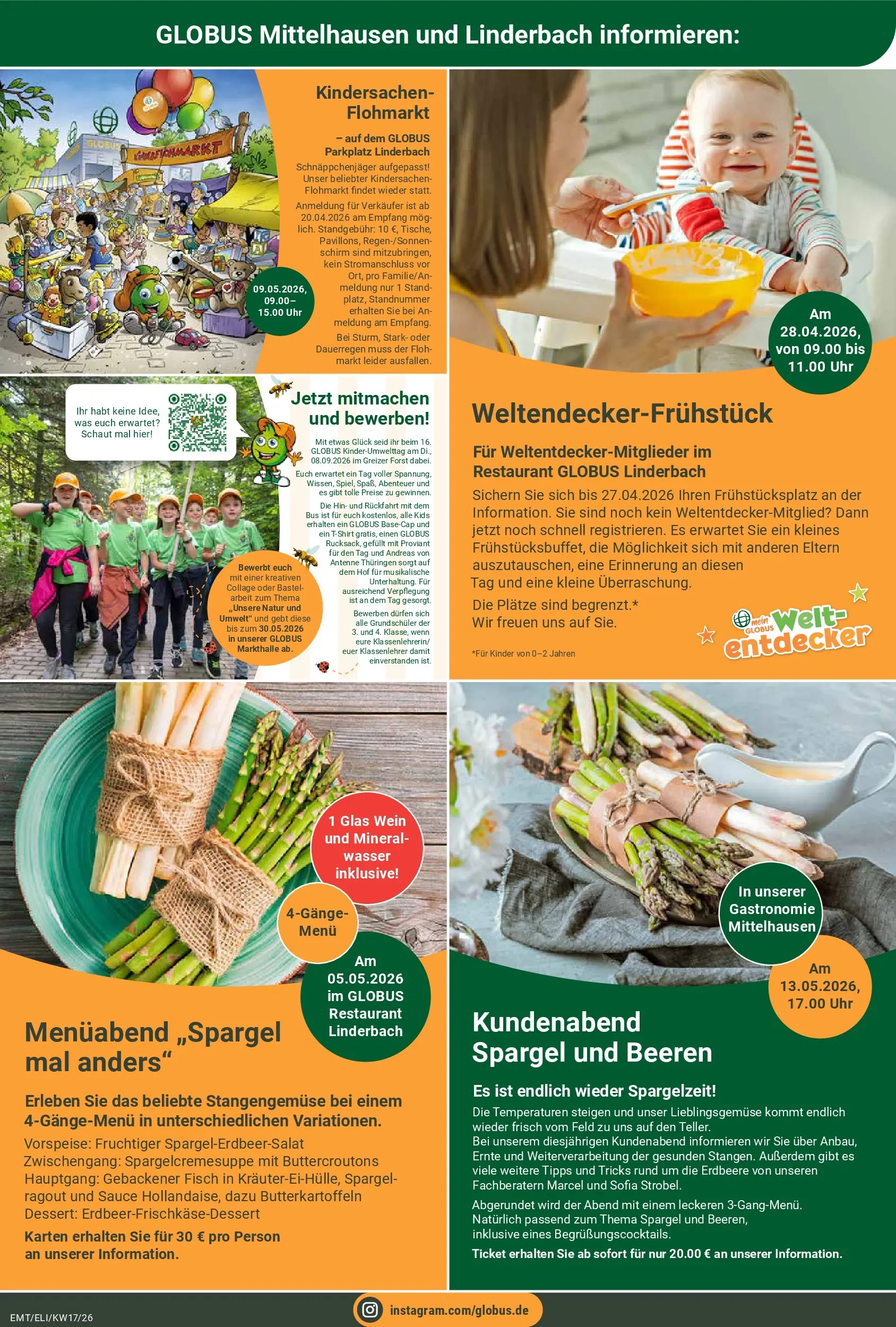 Globus Prospekt Mittelhausen	 (ab 20.04.2026) » Angebote online | Seite: 28 | Produkte: Spargel, Fisch, Antenne, Uhr