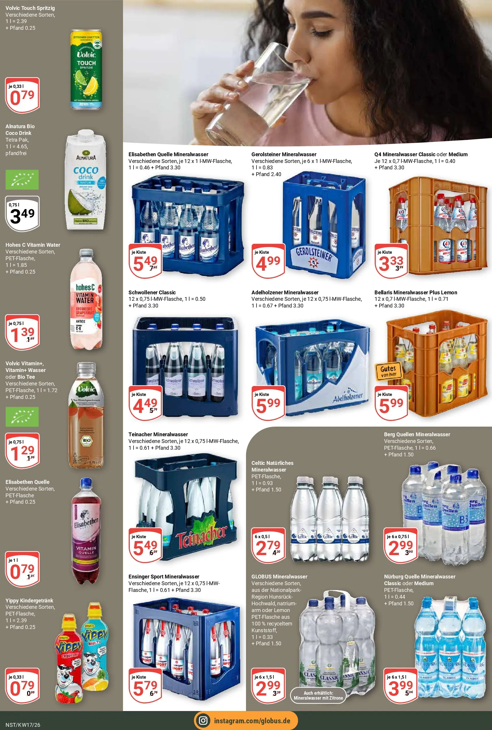 Globus Prospekt Neustadt	 (ab 20.04.2026) » Angebote online | Seite: 19 | Produkte: Volvic touch, Grapefruit, Tee, Volvic