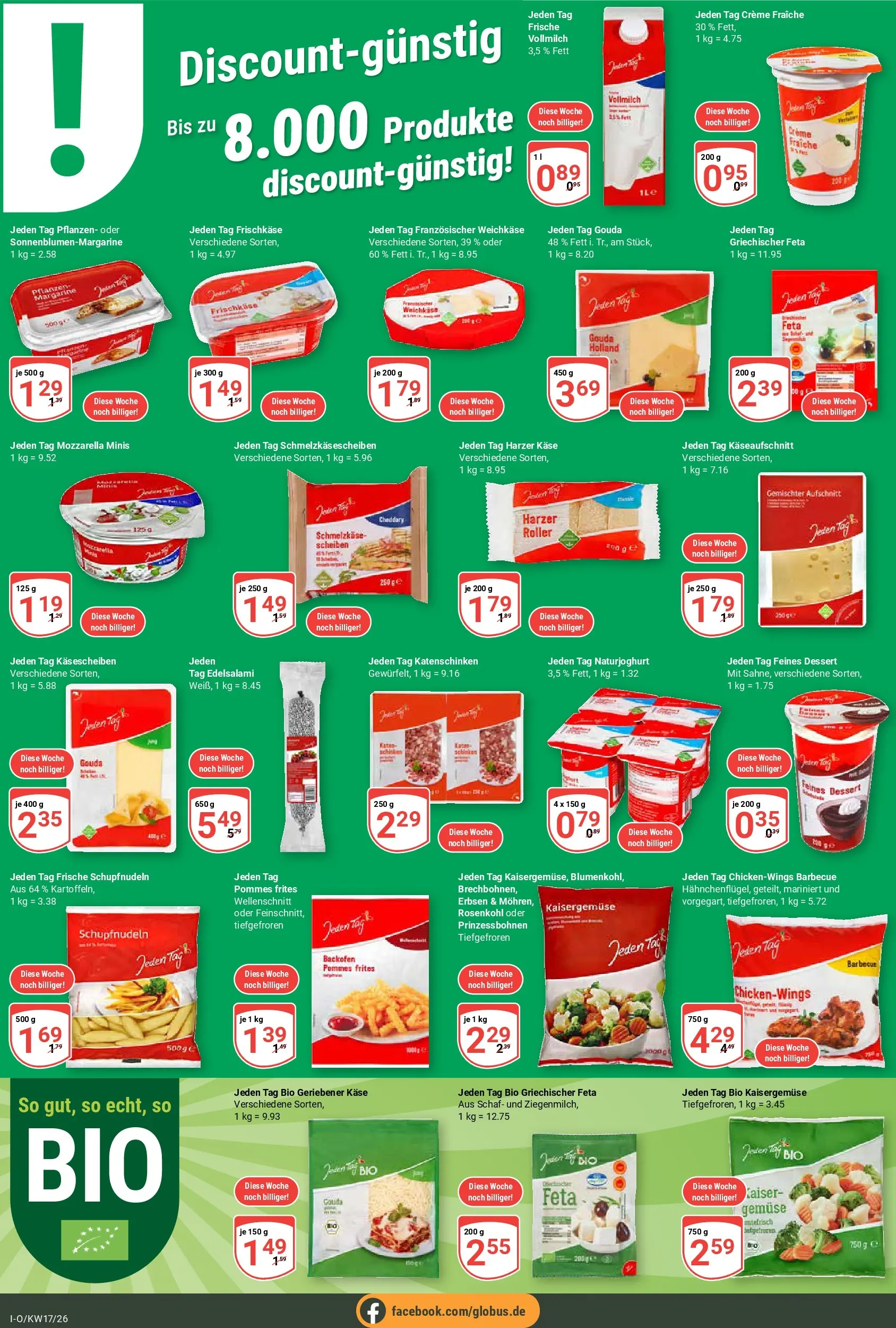 Globus Prospekt Idar-Oberstein	 (ab 20.04.2026) » Angebote online | Seite: 8 | Produkte: Käse, Gouda, Pommes frites, Gemüse