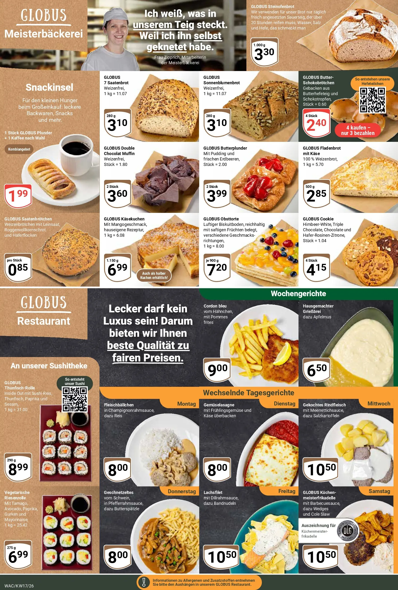 Globus Prospekt Markkleeberg	 (ab 20.04.2026) » Angebote online | Seite: 8 | Produkte: Käse, Brot, Reis, Rindfleisch