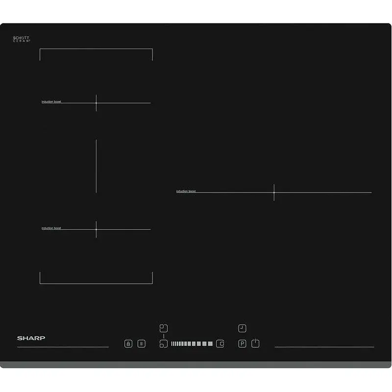 Вграден керамичен плот Sharp KH-6I34BS00 *** , Индукционен