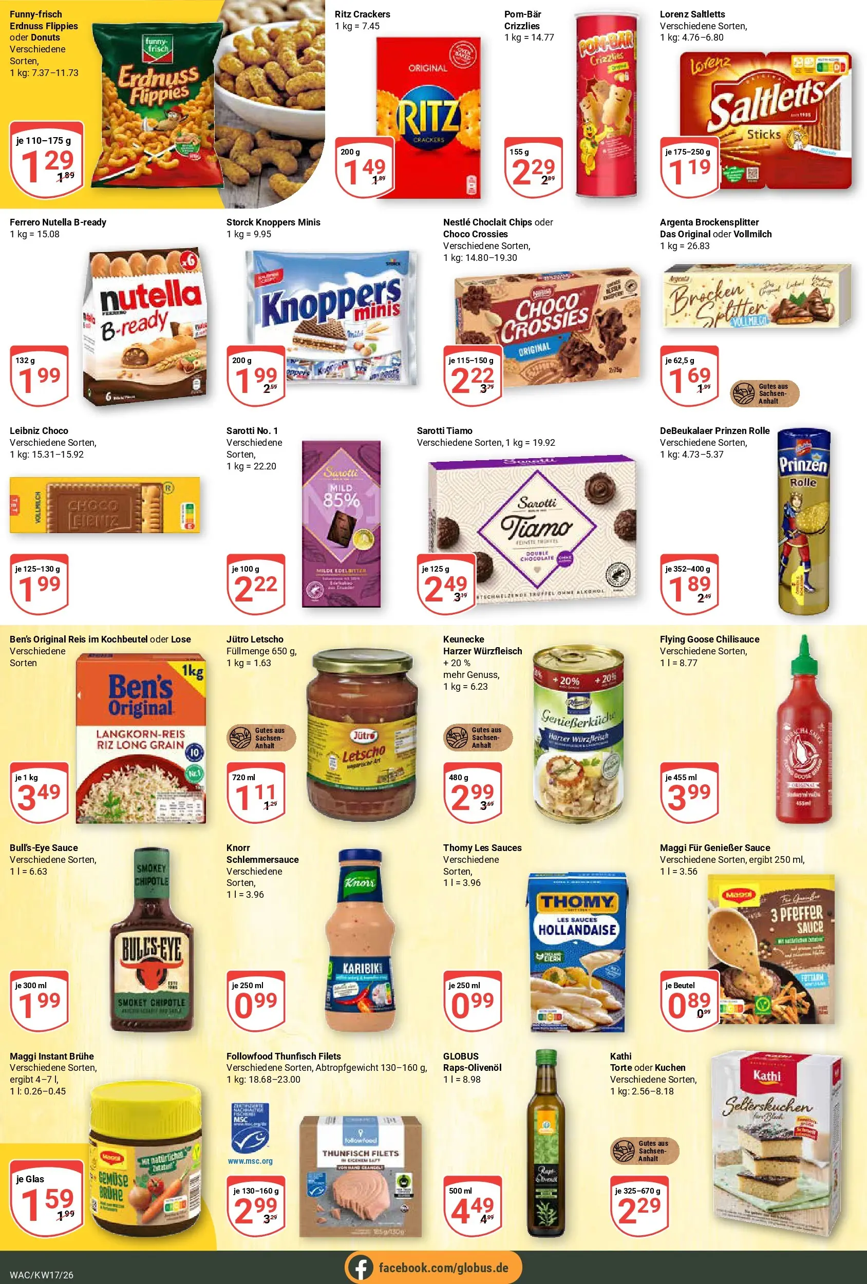 Globus Prospekt Markkleeberg	 (ab 20.04.2026) » Angebote online | Seite: 16 | Produkte: Nutella, Donuts, Pfeffer, Chips