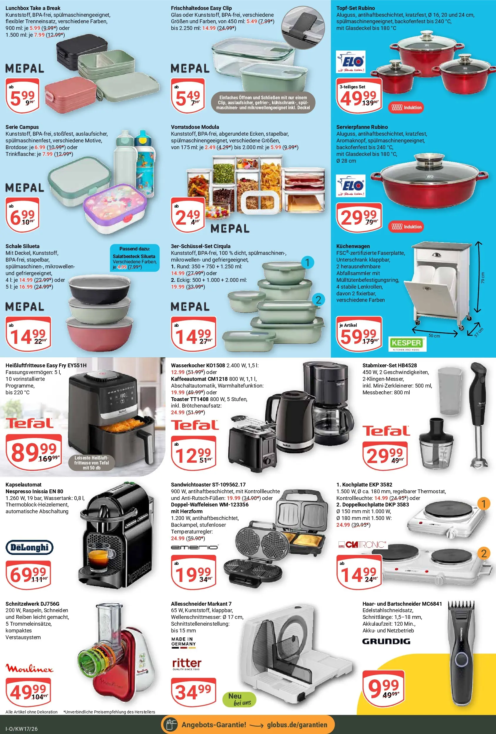 Globus Prospekt Idar-Oberstein	 (ab 20.04.2026) » Angebote online | Seite: 26 | Produkte: Toaster, Unterschrank, Kochplatte, Salat