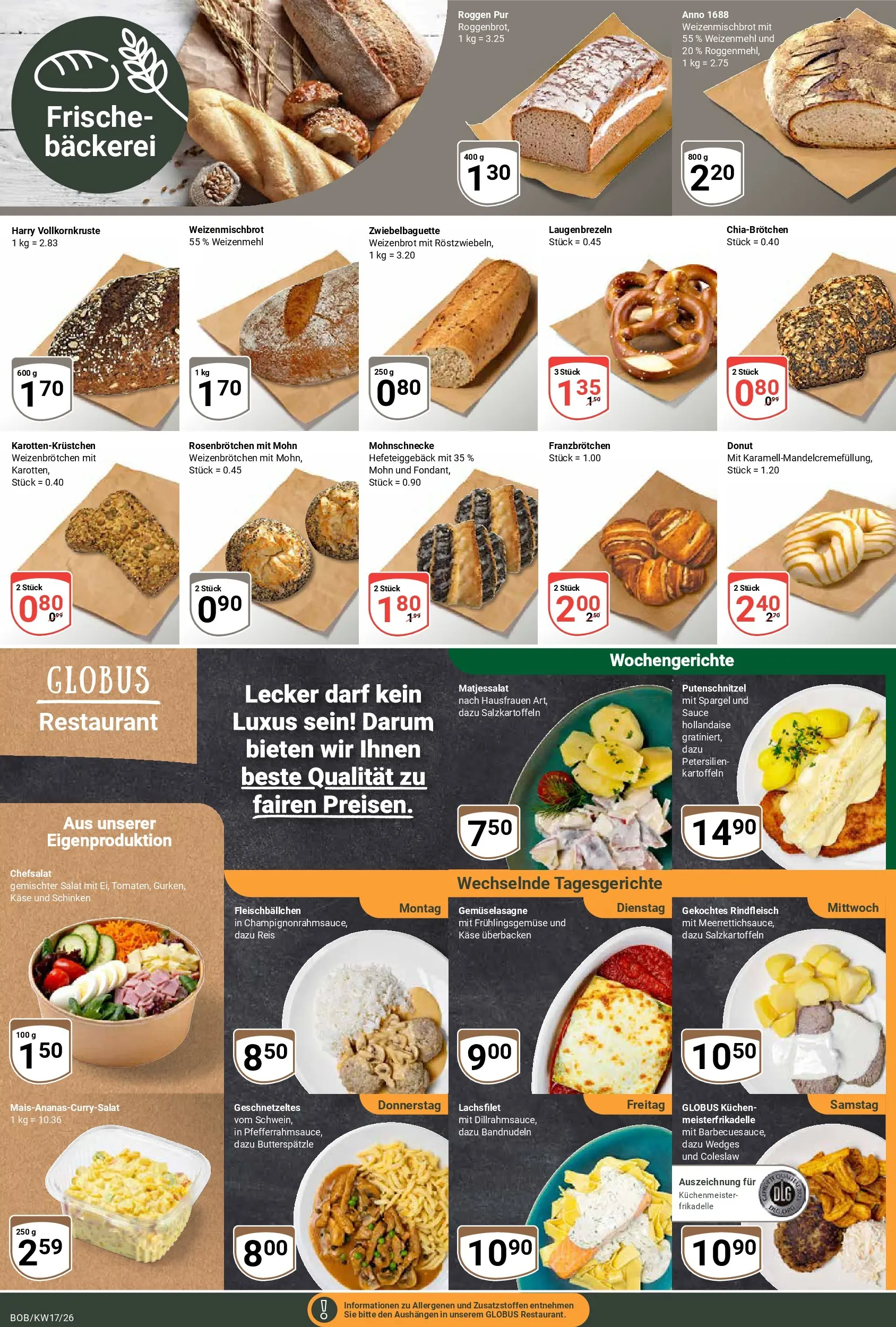 Globus Prospekt Bobenheim-Roxheim	 (ab 20.04.2026) » Angebote online | Seite: 8 | Produkte: Kartoffeln, Schinken, Kuchen, Salat