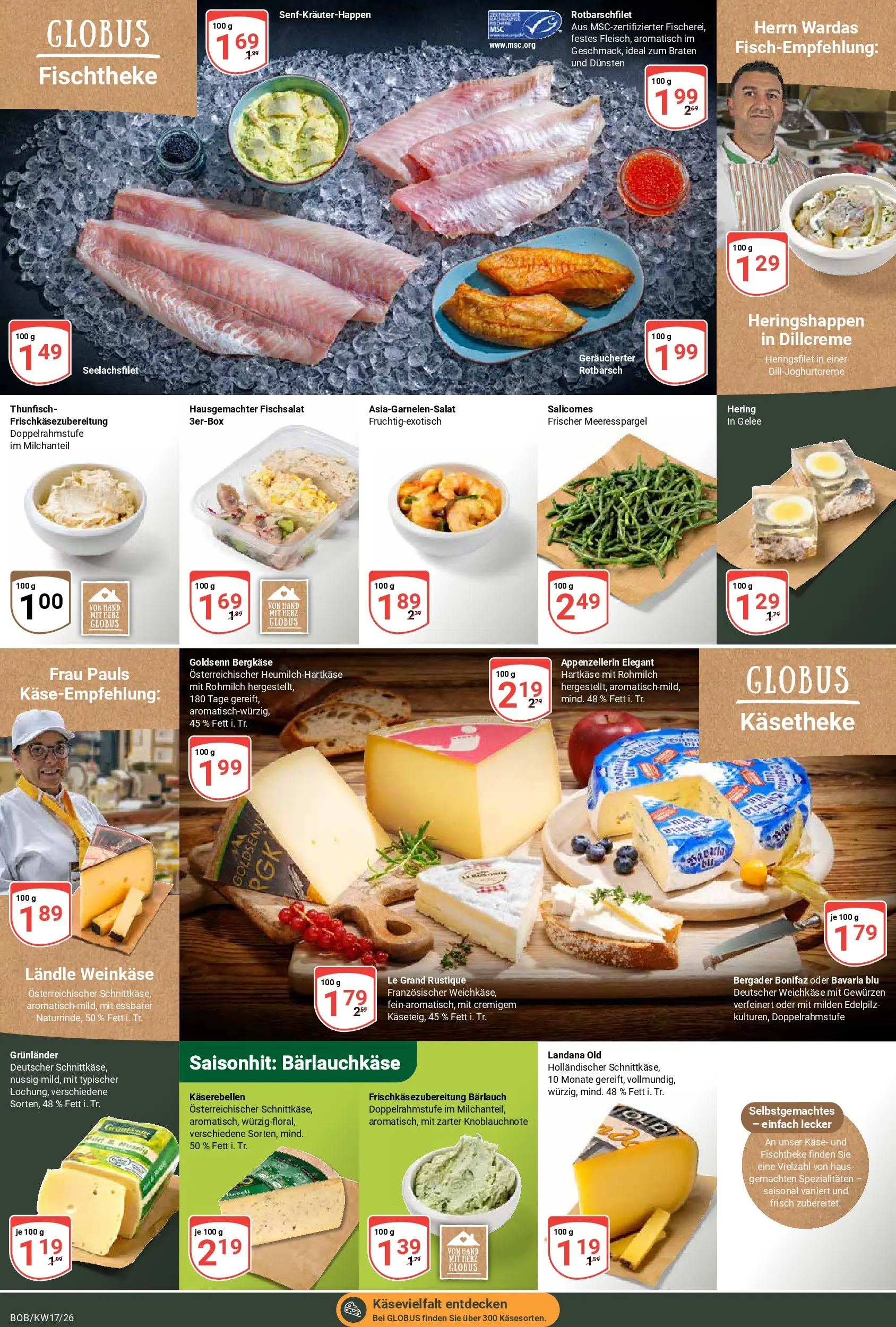 Globus Prospekt Bobenheim-Roxheim	 (ab 20.04.2026) » Angebote online | Seite: 10 | Produkte: Käse, Thunfisch, Grunlander