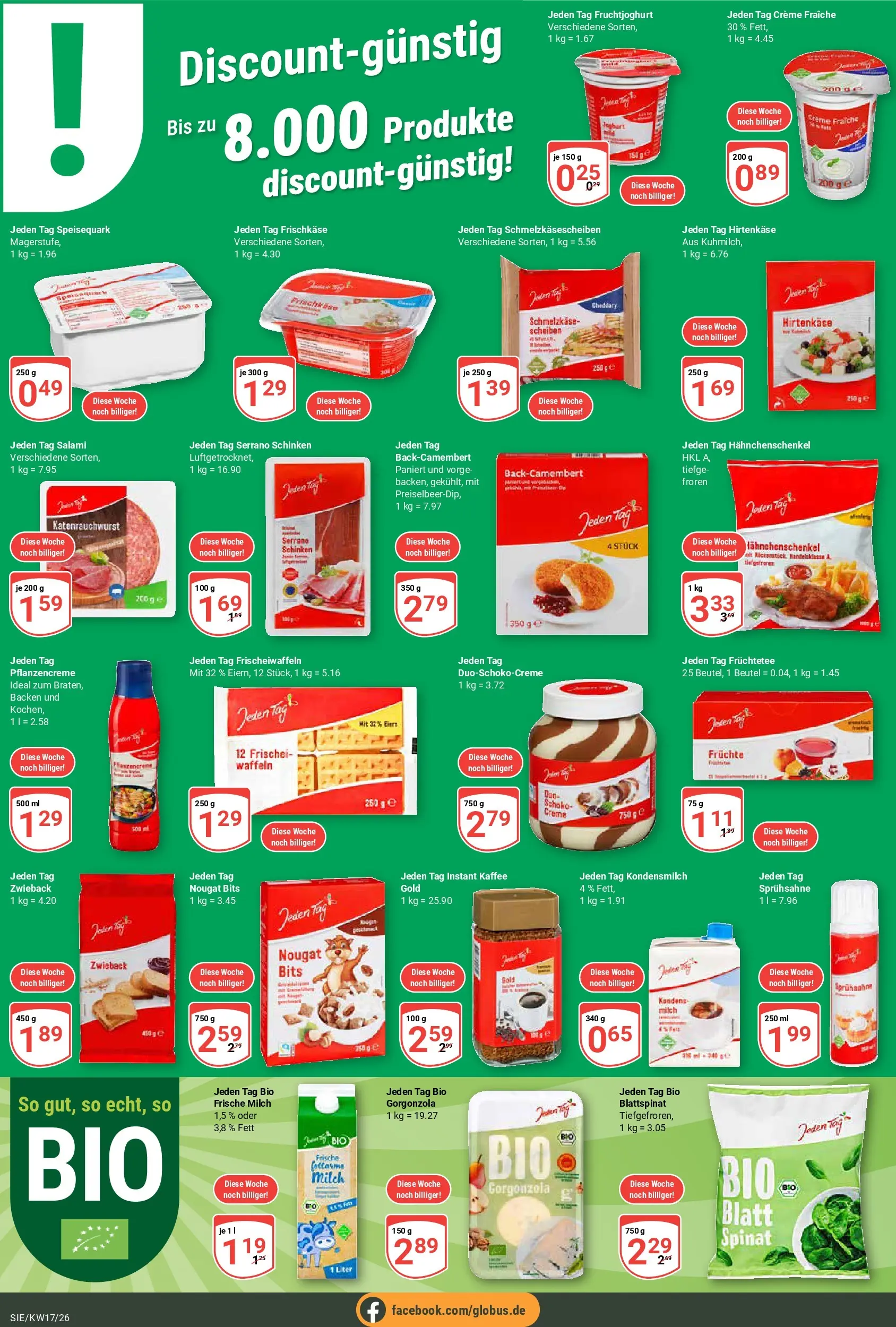 Globus Prospekt Siegen	 (ab 20.04.2026) » Angebote online | Seite: 5 | Produkte: Milch, Creme, Salami, Serrano schinken