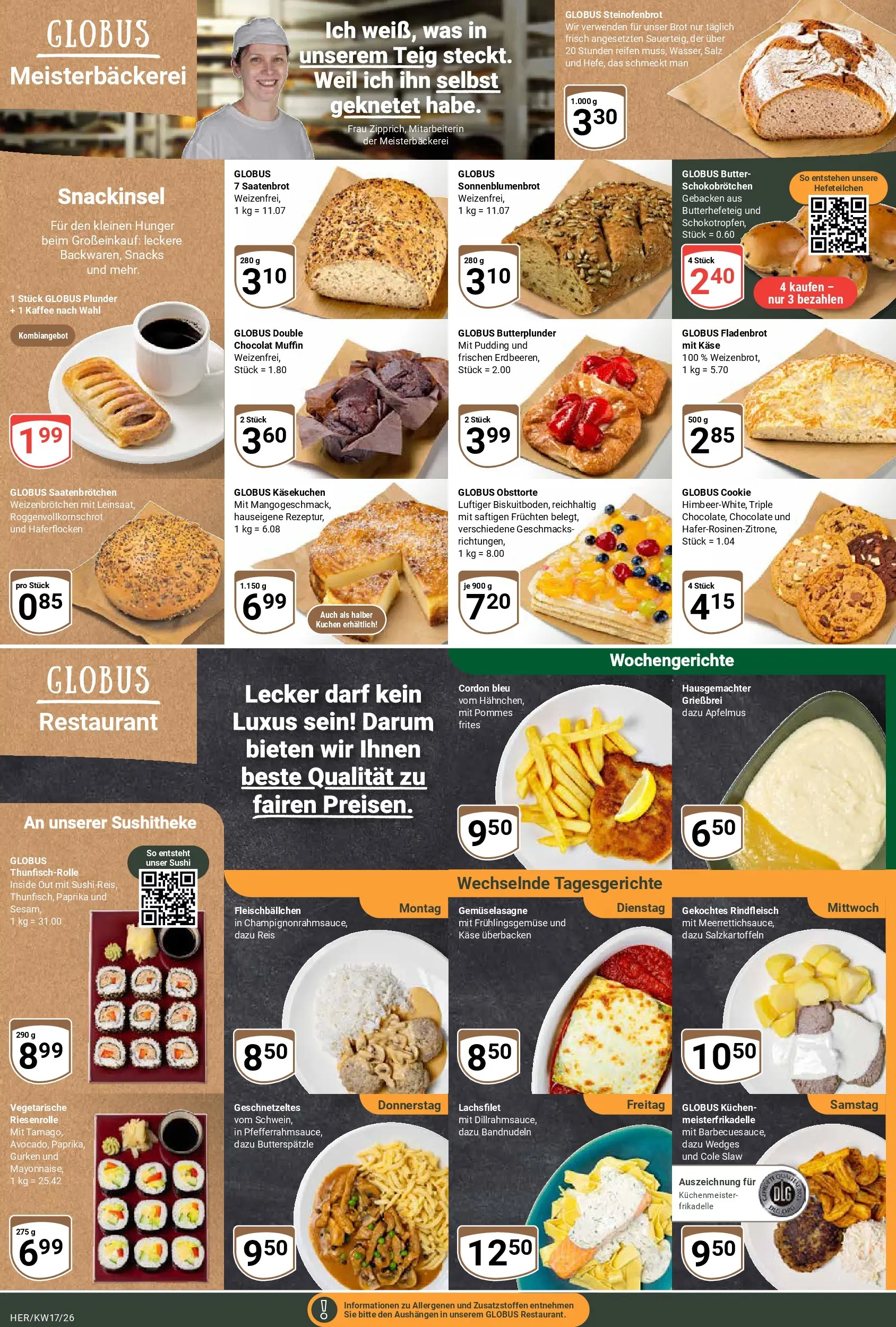 Globus Prospekt Hermsdorf	 (ab 20.04.2026) » Angebote online | Seite: 8 | Produkte: Butter, Kaffee, Pommes, Kuchen