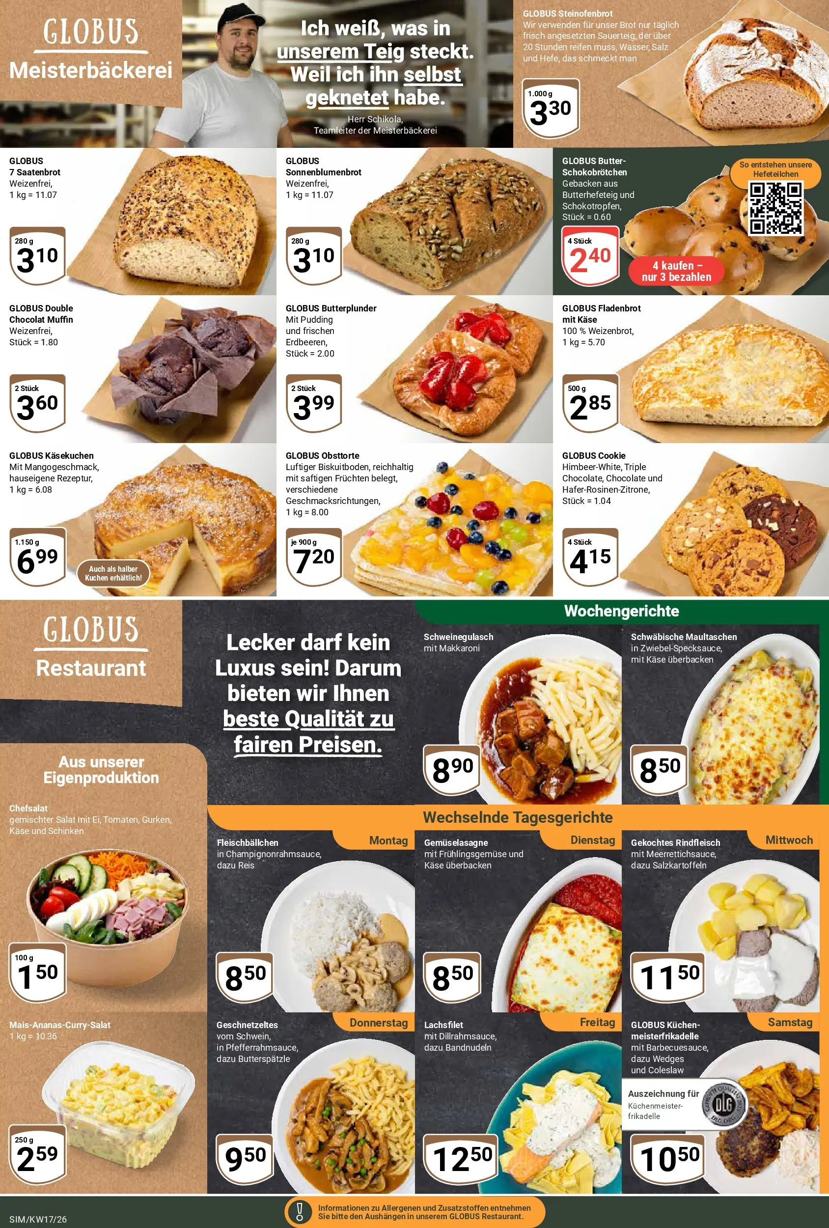 Globus Prospekt Simmern	 (ab 20.04.2026) » Angebote online | Seite: 8 | Produkte: Butter, Schinken, Maultaschen, Salat