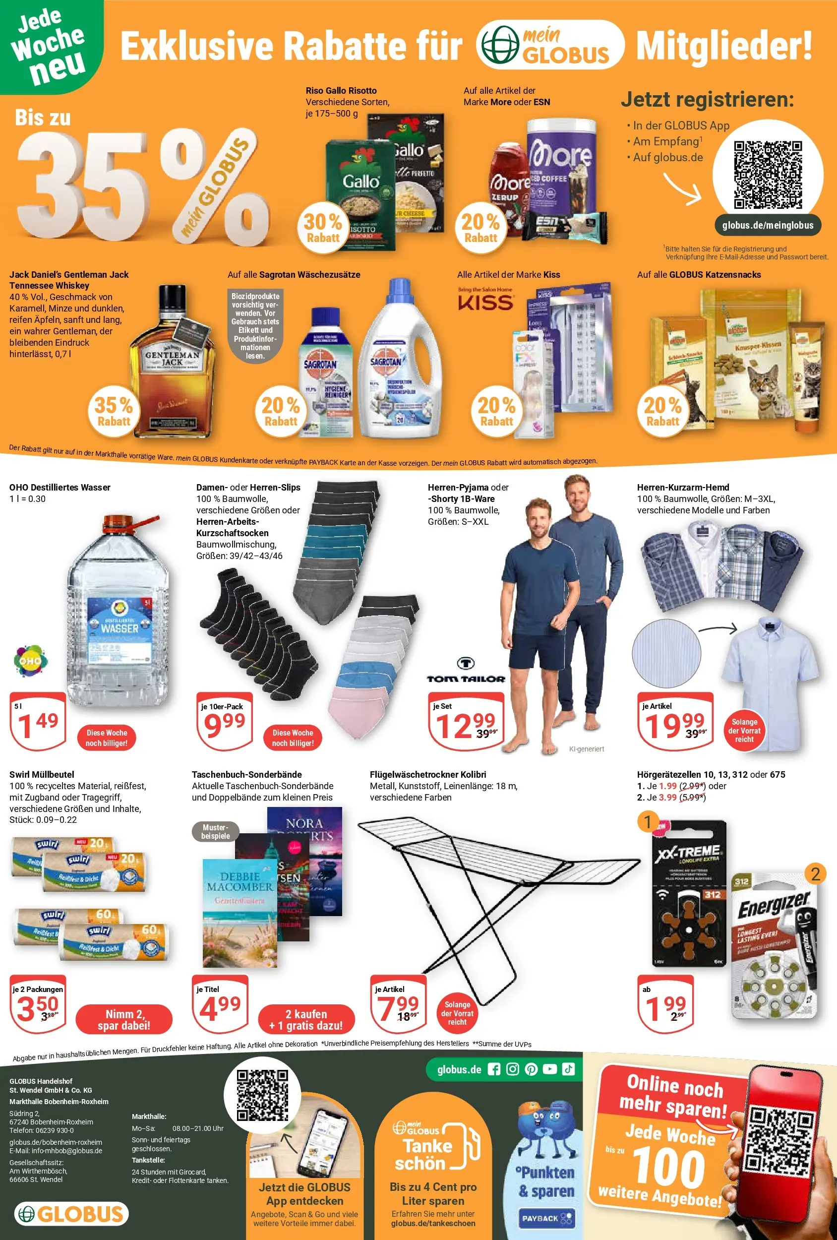 Globus Prospekt Bobenheim-Roxheim	 (ab 20.04.2026) » Angebote online | Seite: 22 | Produkte: Jack Daniel's, Whiskey, Telefon, Uhr