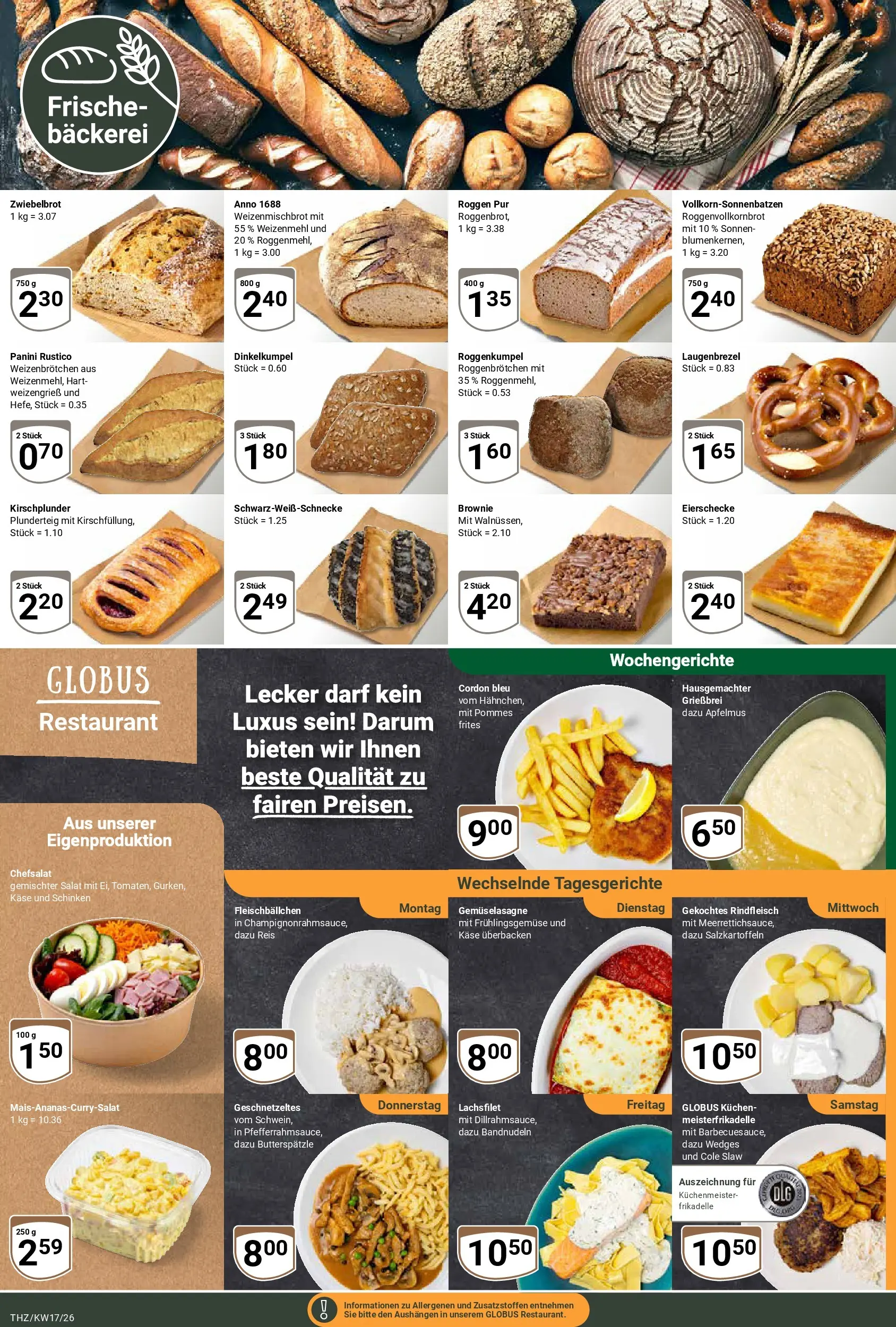 Globus Prospekt Zeitz	 (ab 20.04.2026) » Angebote online | Seite: 8 | Produkte: Käse, Pommes, Weizenmehl, Salat