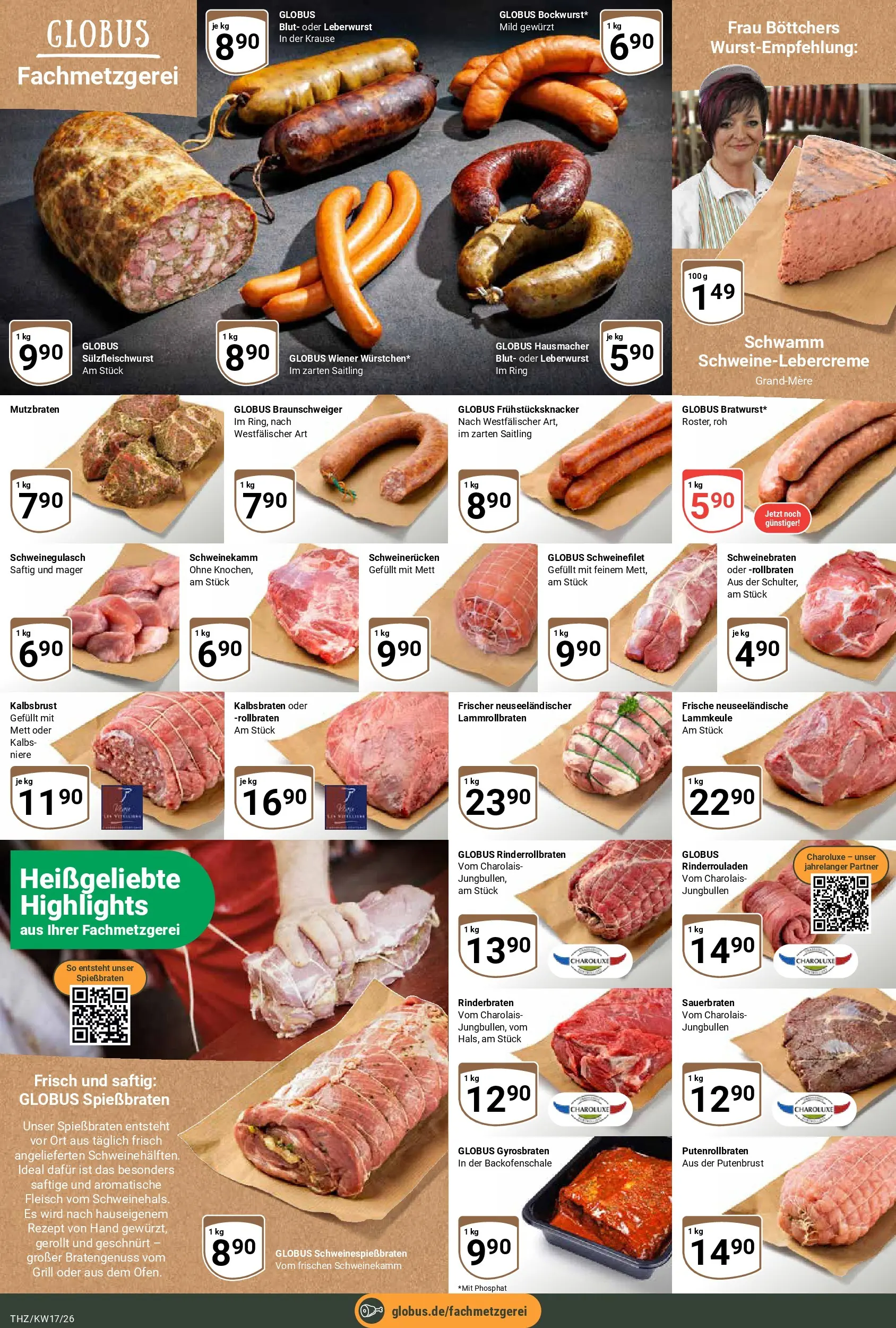 Globus Prospekt Zeitz	 (ab 20.04.2026) » Angebote online | Seite: 9 | Produkte: Schweinegulasch, Rinderbraten, Grill, Schweinefilet