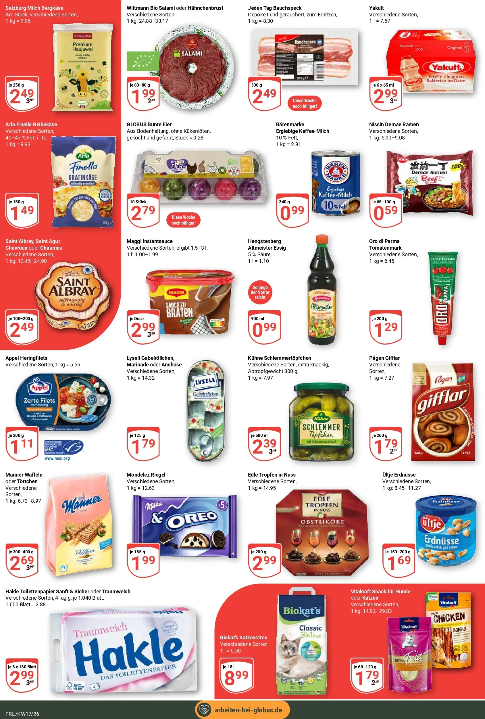 Globus Prospekt Freilassing	 (ab 20.04.2026) » Angebote online | Seite: 3 | Produkte: Maggi, Waffeln, Reibekase, Hahnchenbrust