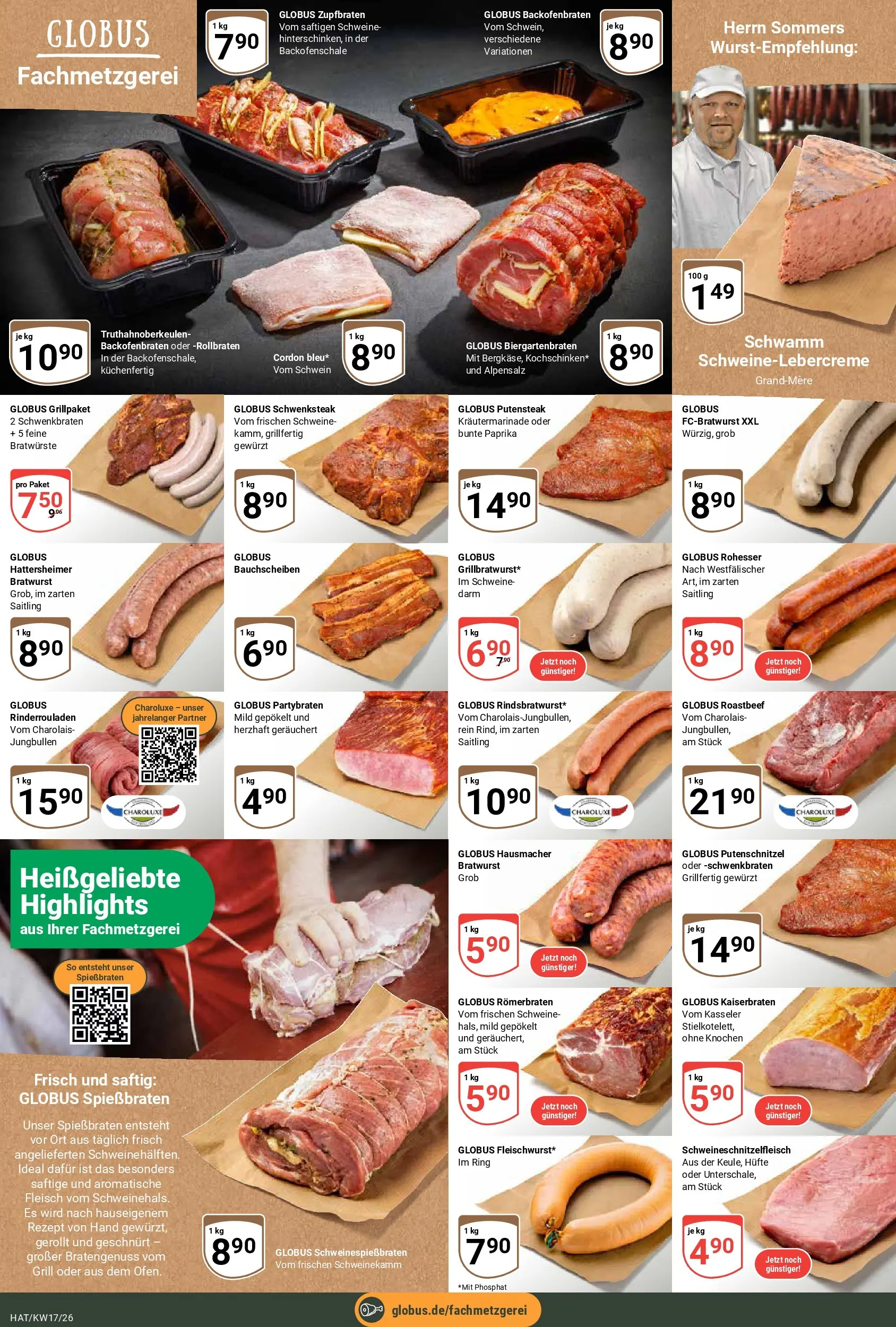 Globus Prospekt Hattersheim	 (ab 20.04.2026) » Angebote online | Seite: 9 | Produkte: Rinderrouladen, Paprika, Putenschnitzel, Fleisch