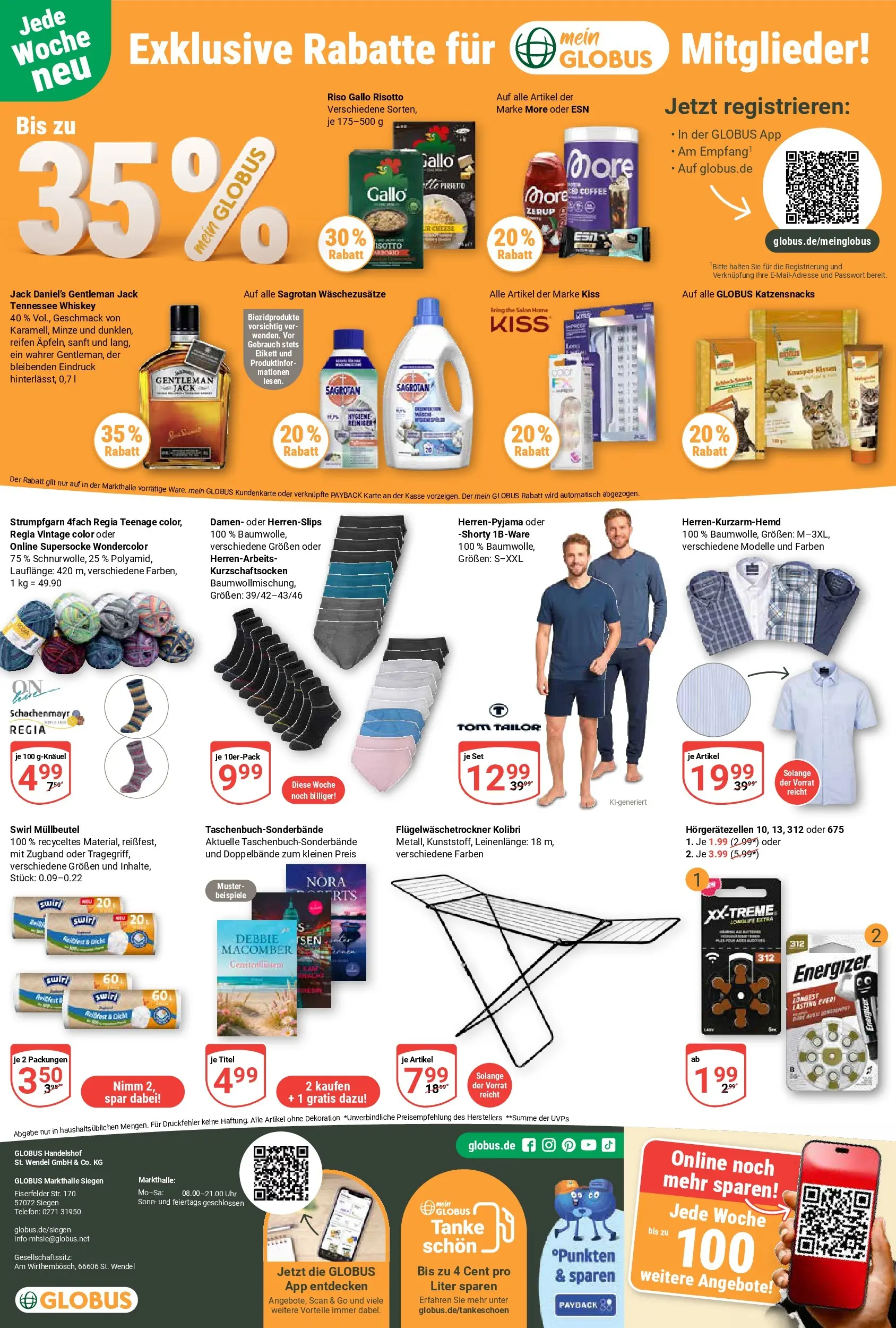 Globus Prospekt Siegen	 (ab 20.04.2026) » Angebote online | Seite: 24 | Produkte: Jack Daniel's, Whiskey, Telefon, Uhr