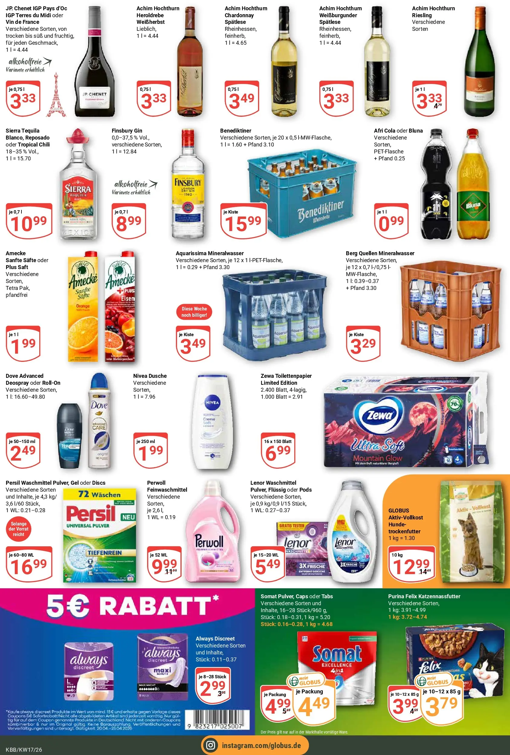 Globus Prospekt Koblenz-Bubenheim	 (ab 20.04.2026) » Angebote online | Seite: 3 | Produkte: Dusche, Perwoll, Zewa, Chili