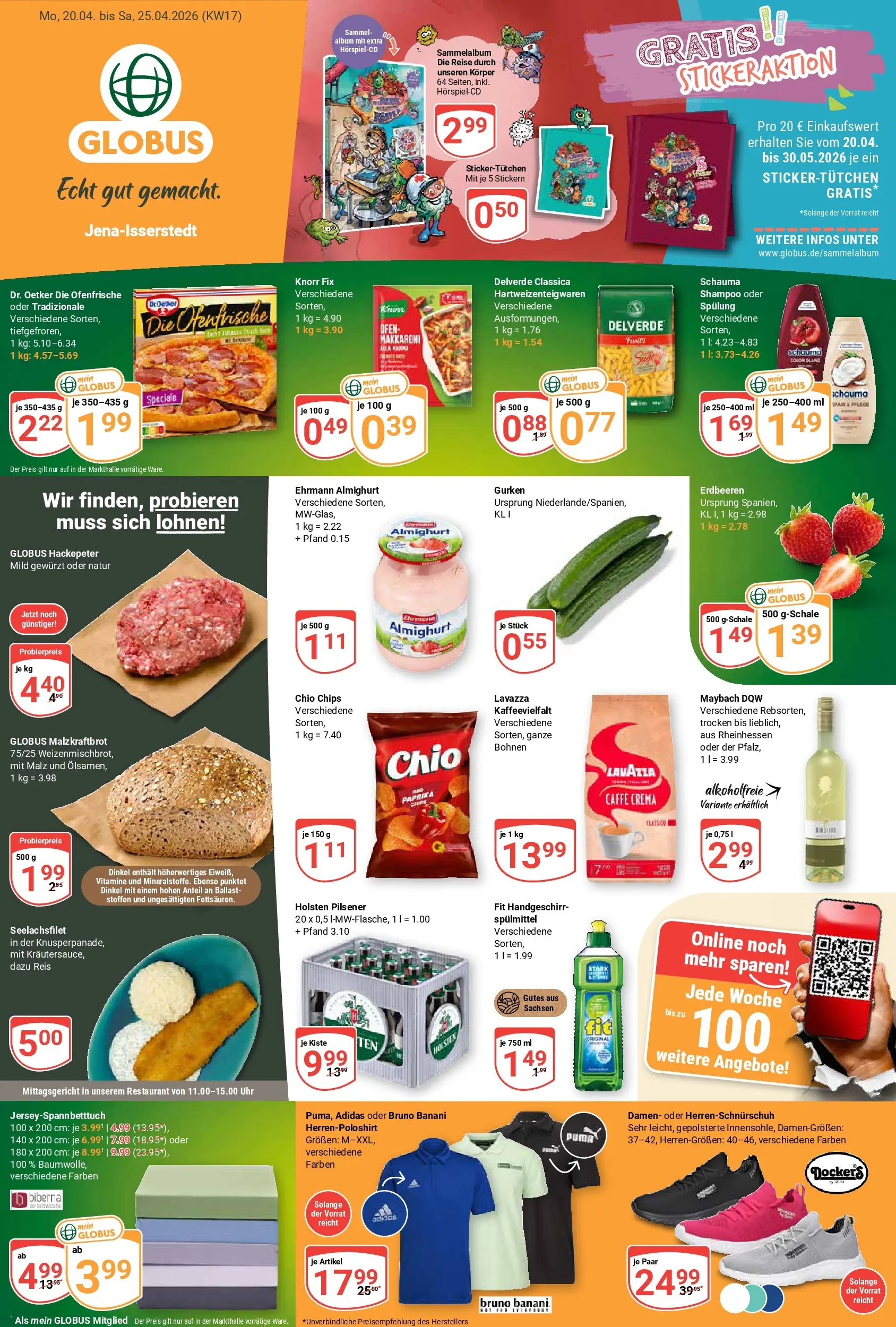 Globus Prospekt Isserstedt	 (ab 20.04.2026) » Angebote online | Seite: 3 | Produkte: Lavazza, Holsten, Knorr, Spülung