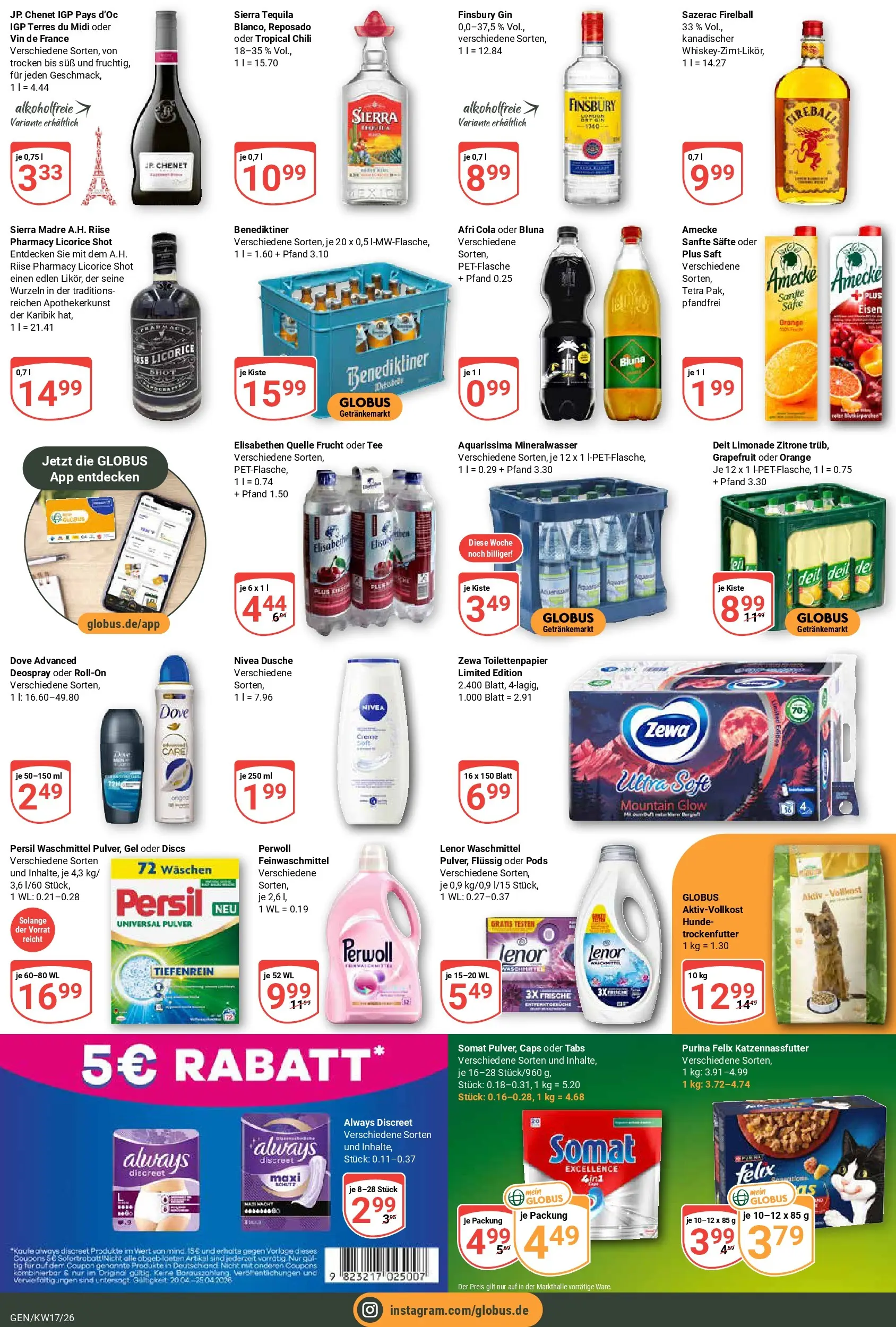 Globus Prospekt Gensingen	 (ab 20.04.2026) » Angebote online | Seite: 4 | Produkte: Waschmittel, Zitrone, Persil, Toilettenpapier