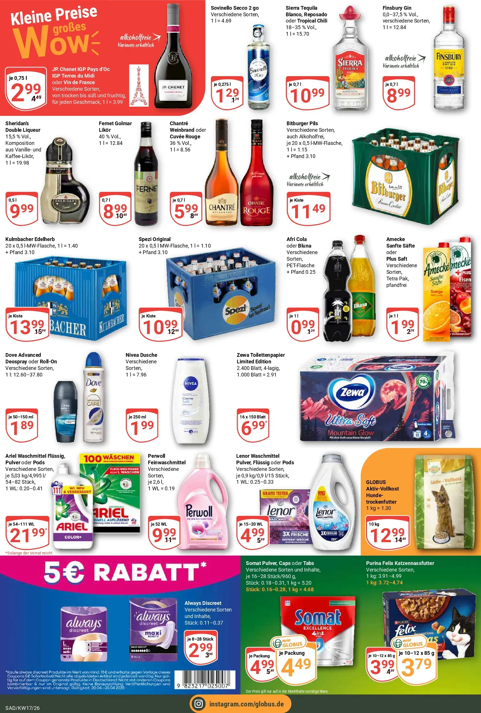 Globus Prospekt Schwandorf	 (ab 20.04.2026) » Angebote online | Seite: 4 | Produkte: Lenor, Perwoll, Rouge, Toilettenpapier