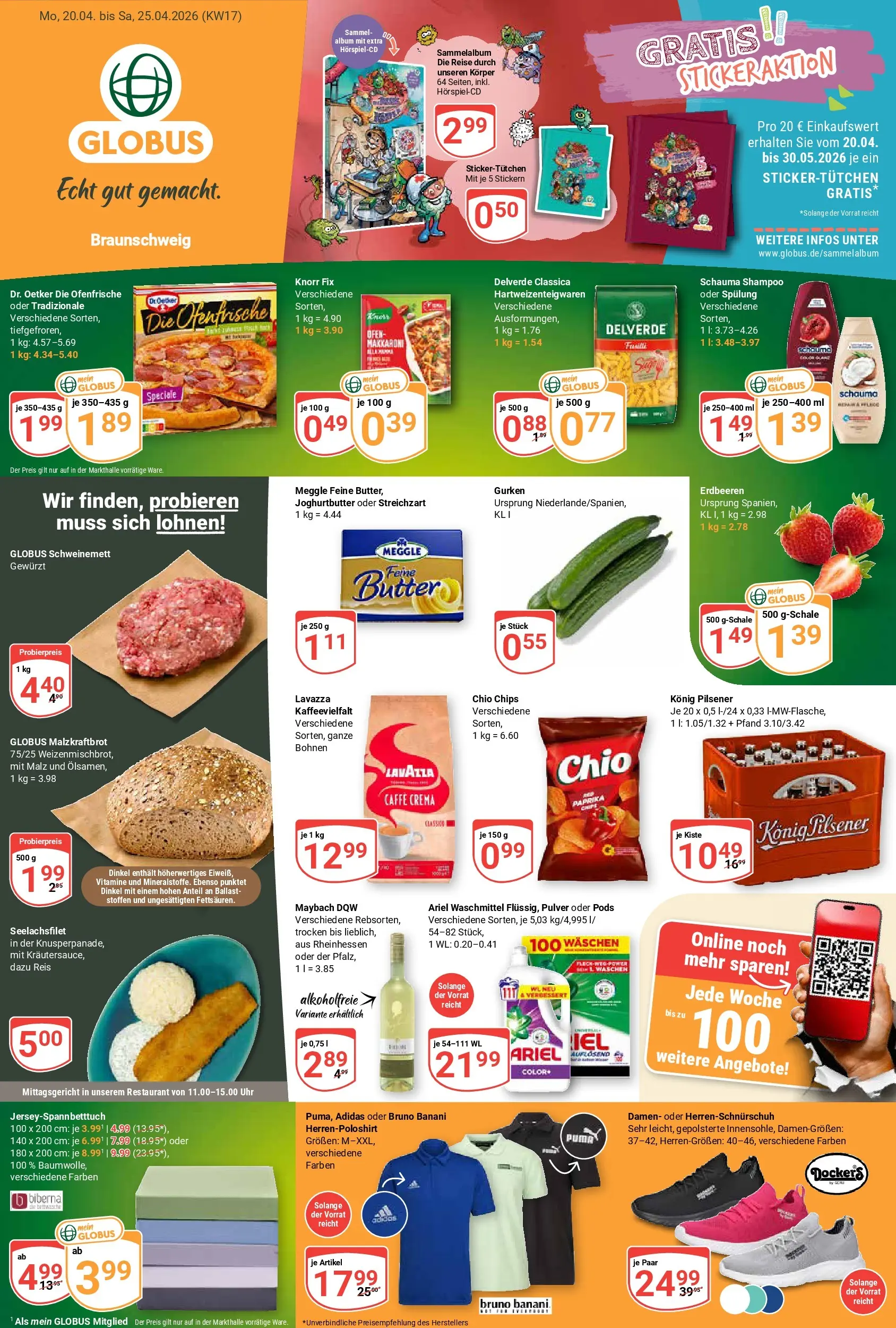 Globus Prospekt Braunschweig	 (ab 20.04.2026) » Angebote online | Seite: 3 | Produkte: Lavazza, Ariel, Ofenfrische, Paprika