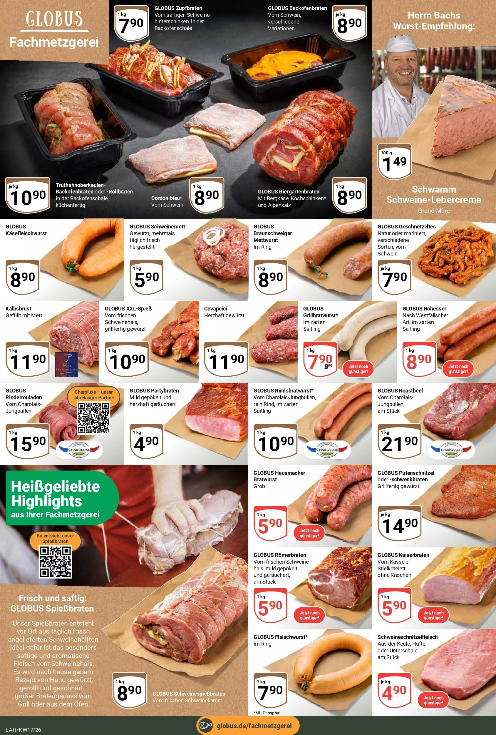 Globus Prospekt Lahnstein	 (ab 20.04.2026) » Angebote online | Seite: 9 | Produkte: Rinderrouladen, Grill, Cevapcici, Roastbeef