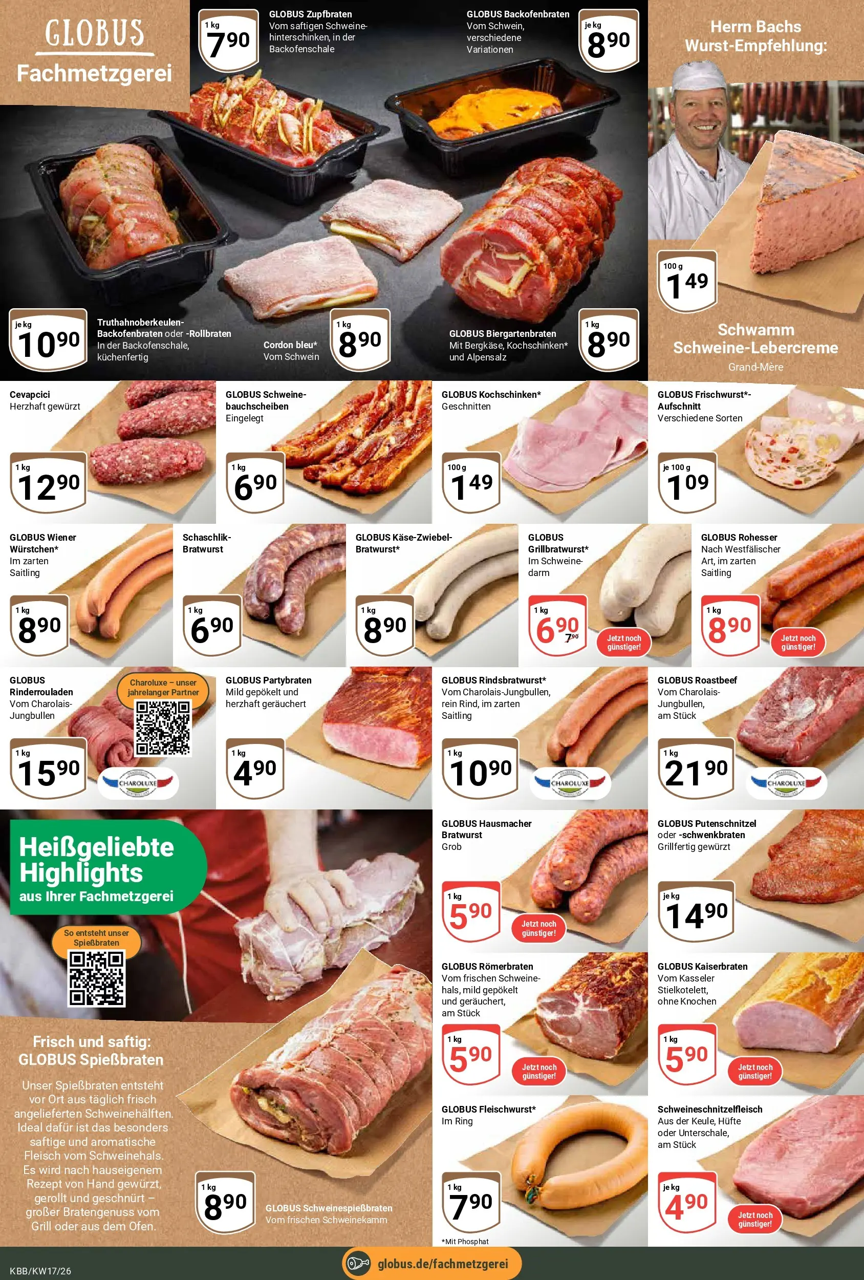 Globus Prospekt Koblenz-Bubenheim	 (ab 20.04.2026) » Angebote online | Seite: 9 | Produkte: Rinderrouladen, Bratwurst, Cevapcici, Putenschnitzel