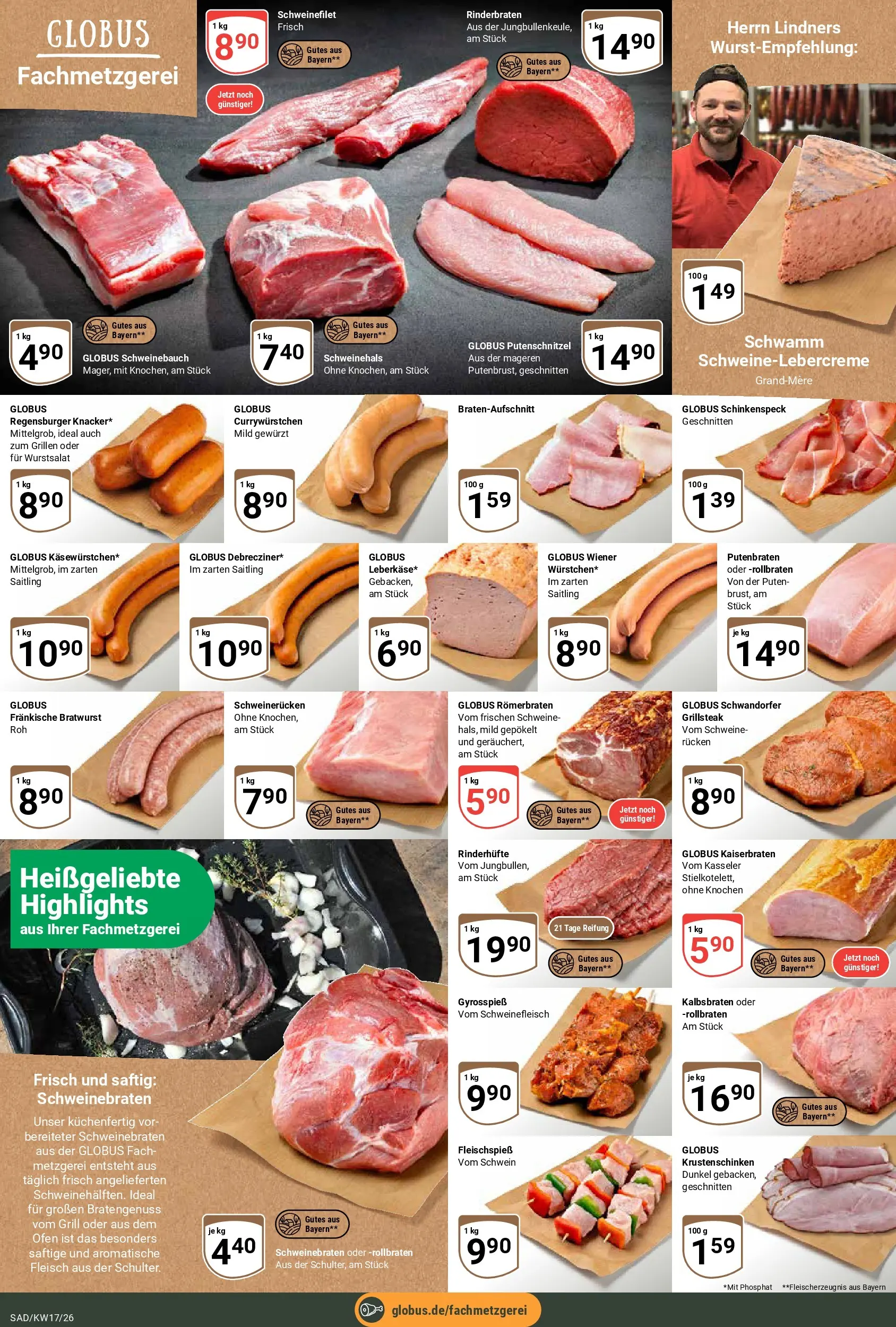 Globus Prospekt Schwandorf	 (ab 20.04.2026) » Angebote online | Seite: 8 | Produkte: Rinderbraten, Ofen, Schweinebauch, Fleisch