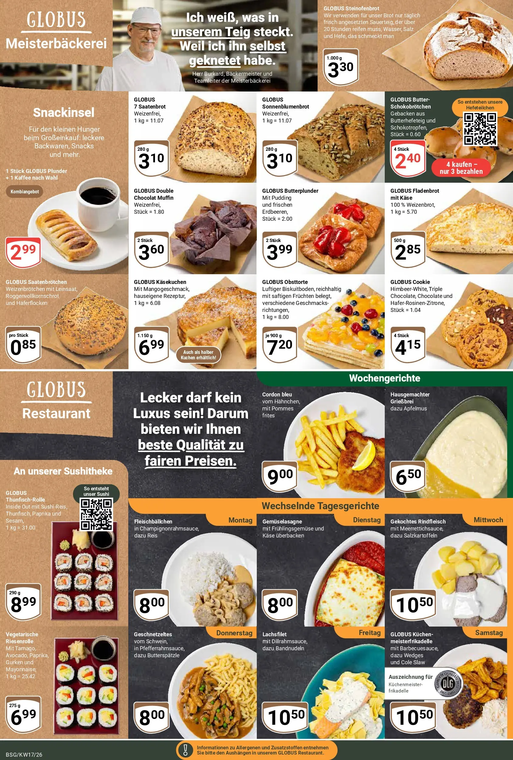 Globus Prospekt Braunschweig	 (ab 20.04.2026) » Angebote online | Seite: 8 | Produkte: Butter, Käse, Paprika, Gurken