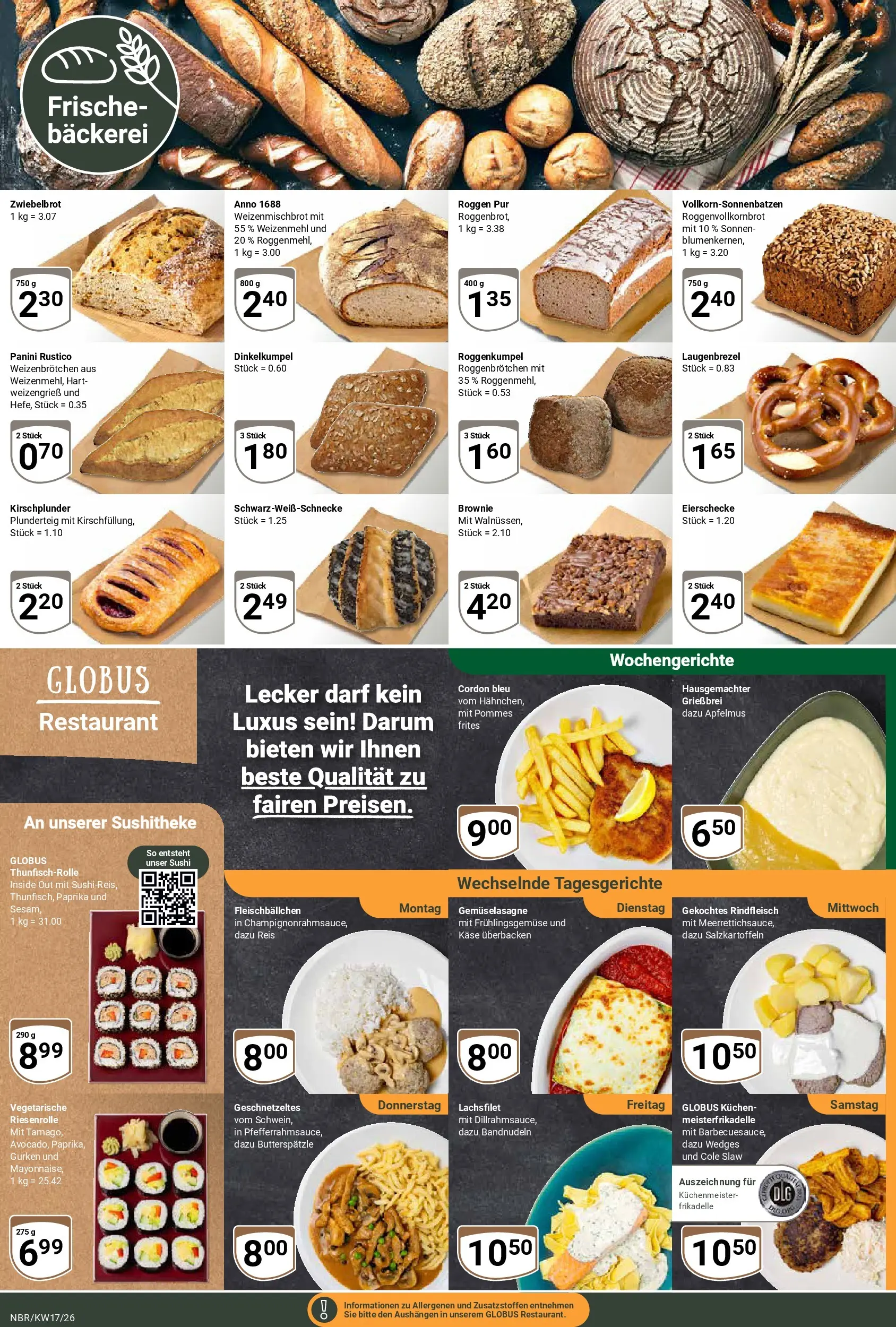 Globus Prospekt Neubrandenburg	 (ab 20.04.2026) » Angebote online | Seite: 8 | Produkte: Bäckerei, Pommes, Paprika, Reis