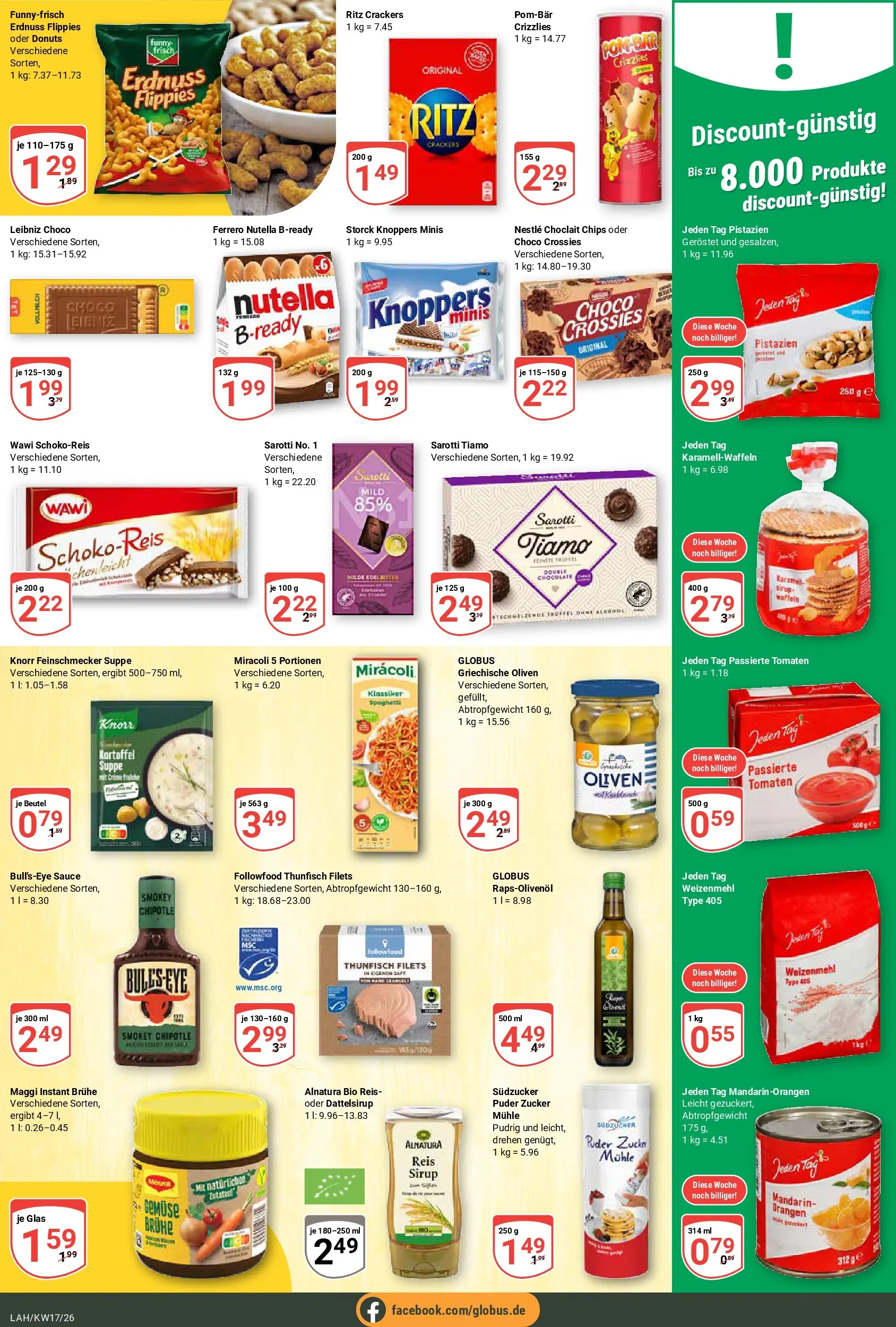 Globus Prospekt Lahnstein	 (ab 20.04.2026) » Angebote online | Seite: 15 | Produkte: Sirup, Pistazien, Knoppers, Chips