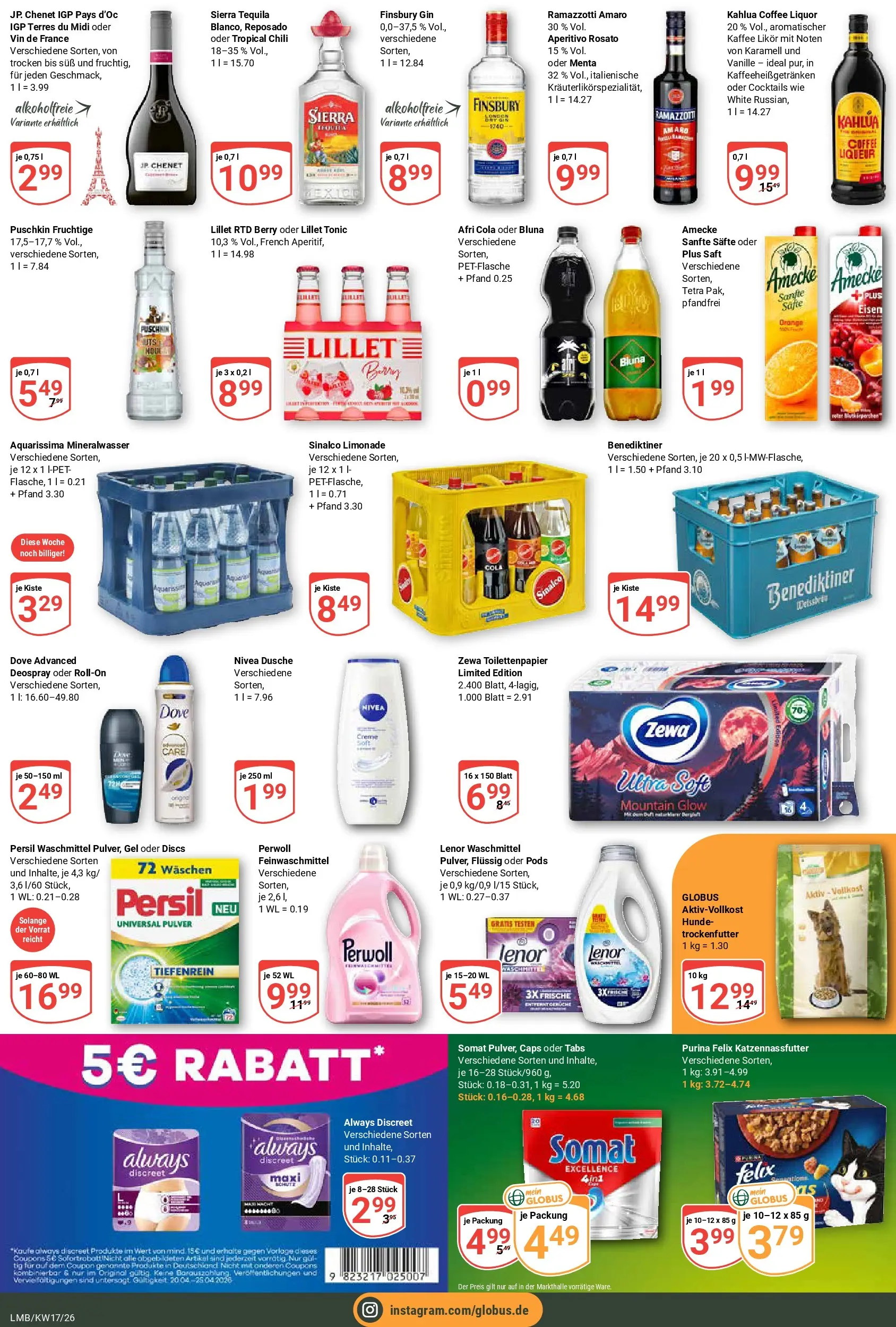 Globus Prospekt Limburg	 (ab 19.04.2026) » Angebote online | Seite: 3 | Produkte: Zewa, Mineralwasser, Persil, Toilettenpapier
