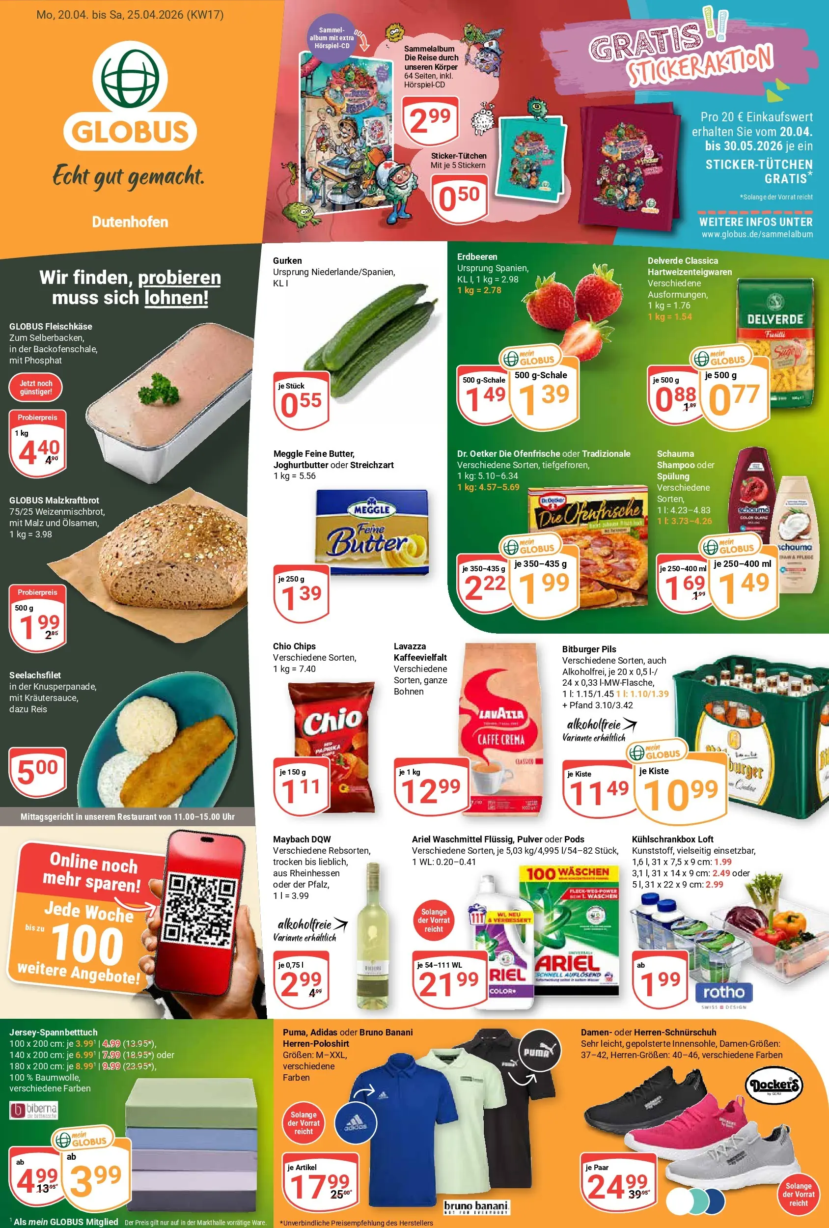 Globus Prospekt Wetzlar-Dutenhofen	 (ab 20.04.2026) » Angebote online | Seite: 1 | Produkte: Shampoo, Waschmittel, Chips, Uhr