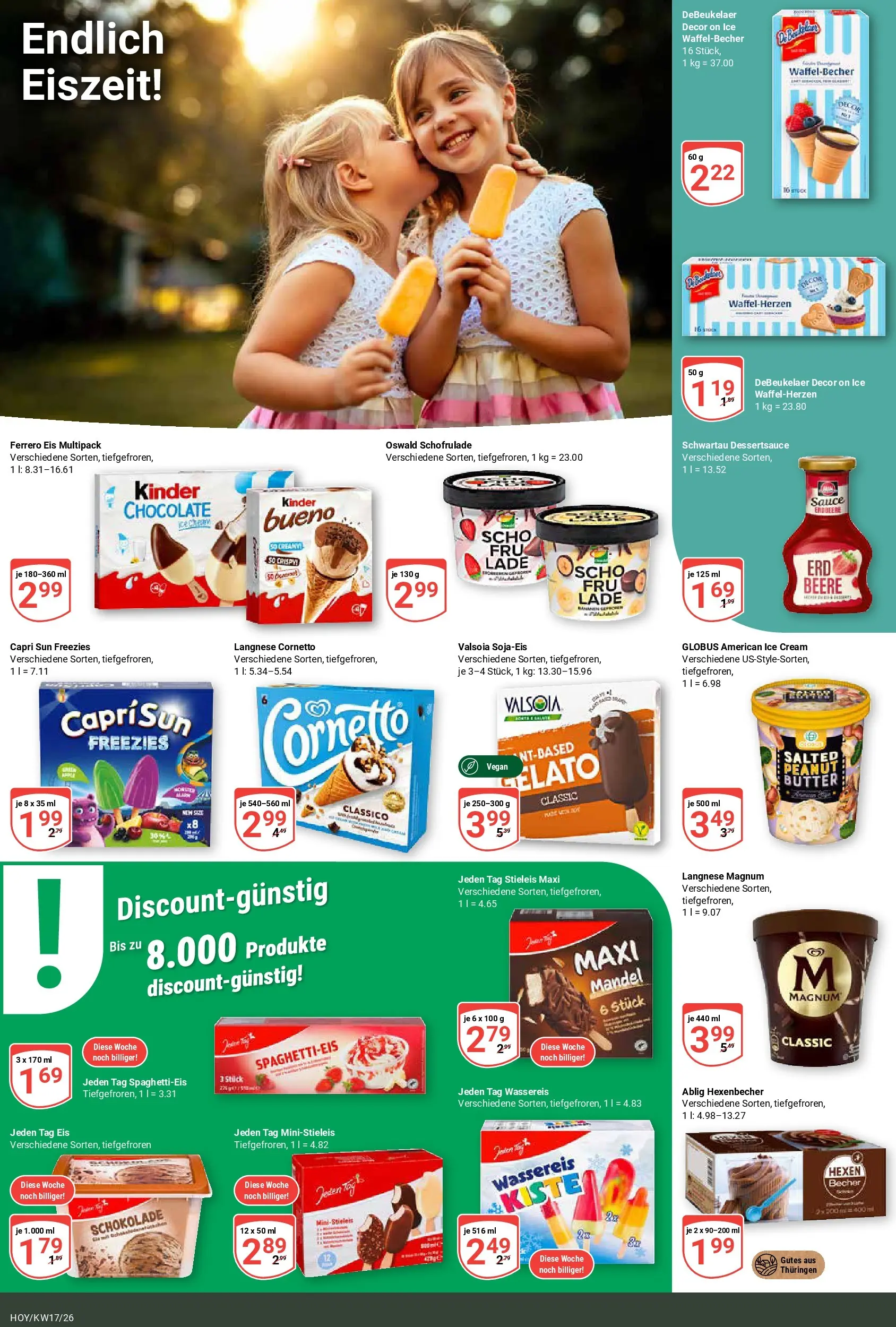 Globus Prospekt Hoyerswerda	 (ab 20.04.2026) » Angebote online | Seite: 14 | Produkte: Langnese, Butter, Schokolade, Eis